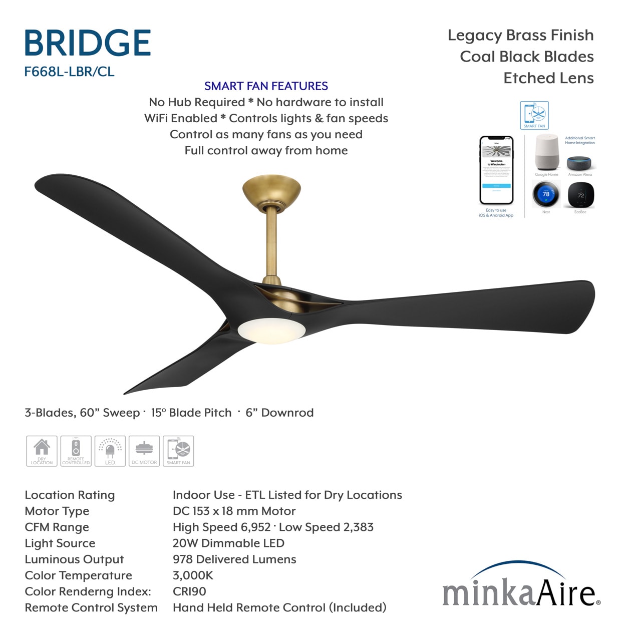 Minka Aire F668L-LBR/CL Ceiling-Fans - View #7
