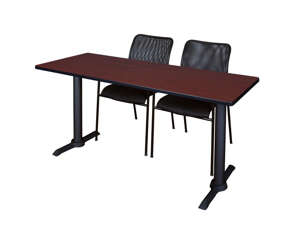 Regency MTRCT6024MH75BK Training Brown 4-Person Training Table (60-in W x 29-in H)