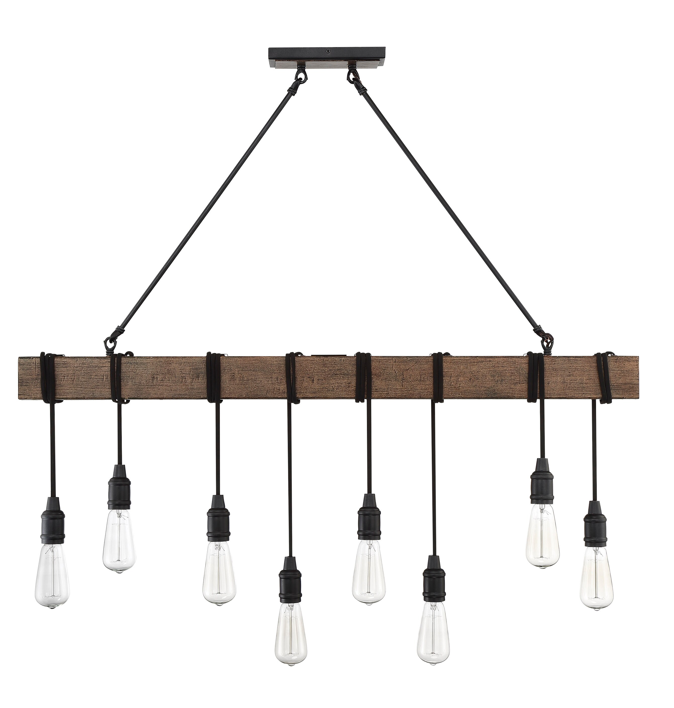 Savoy House Burgess 8-Light Rustic Bronze Linear Pendant