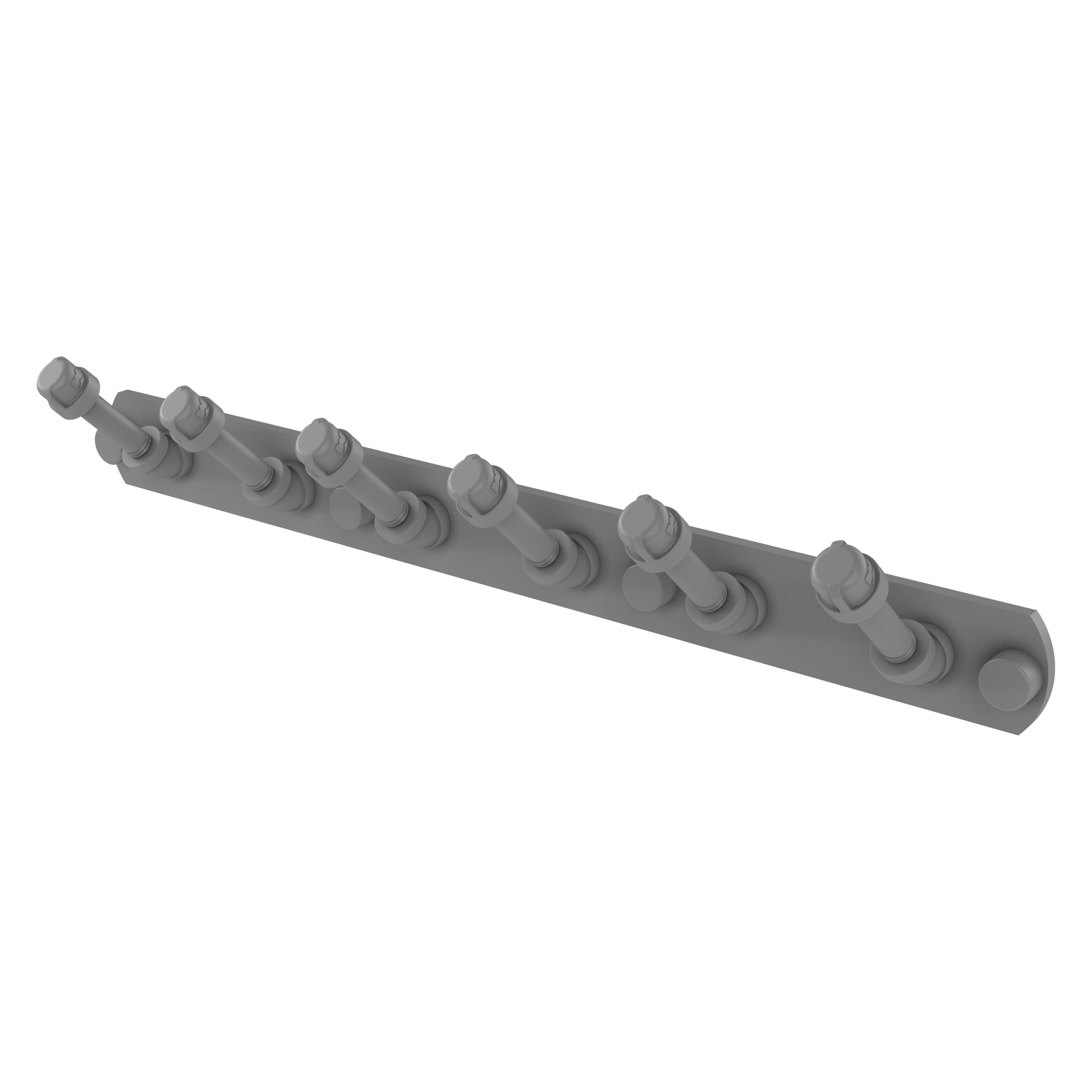 Allied Brass P-300-HK-6-GYM Pipeline Matte Gray 6 -Hook Wall mount Towel Hook