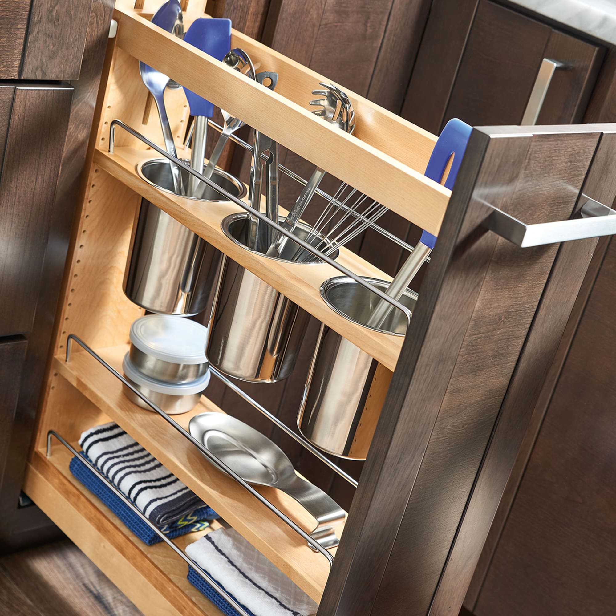 Base Utensil Pantry Pull-out Cabinet - Mid Continent Cabinetry