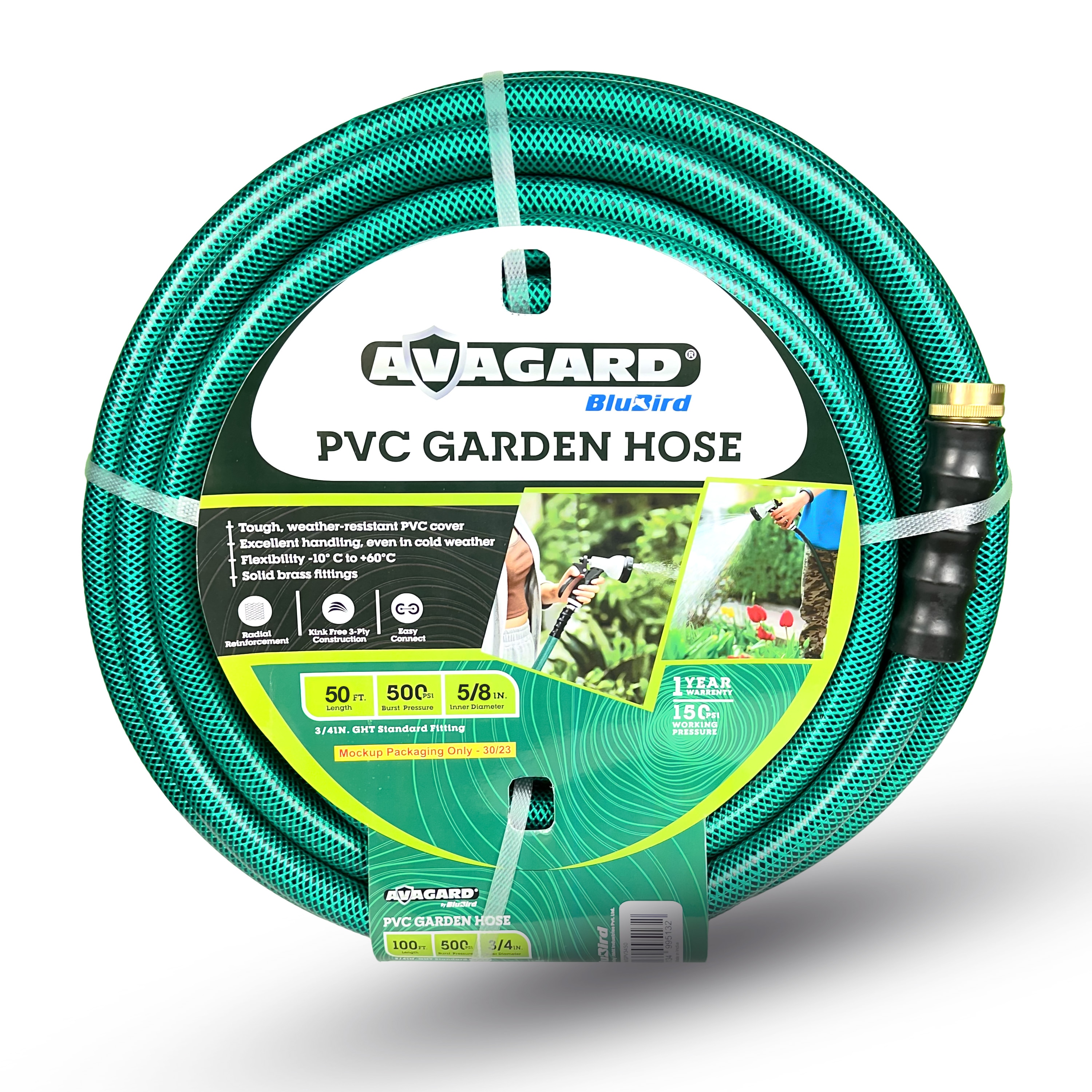AVAGARD AVGPV5850 5/8-in x 50-ft Heavy -Duty Kink Free Vinyl Green Hose