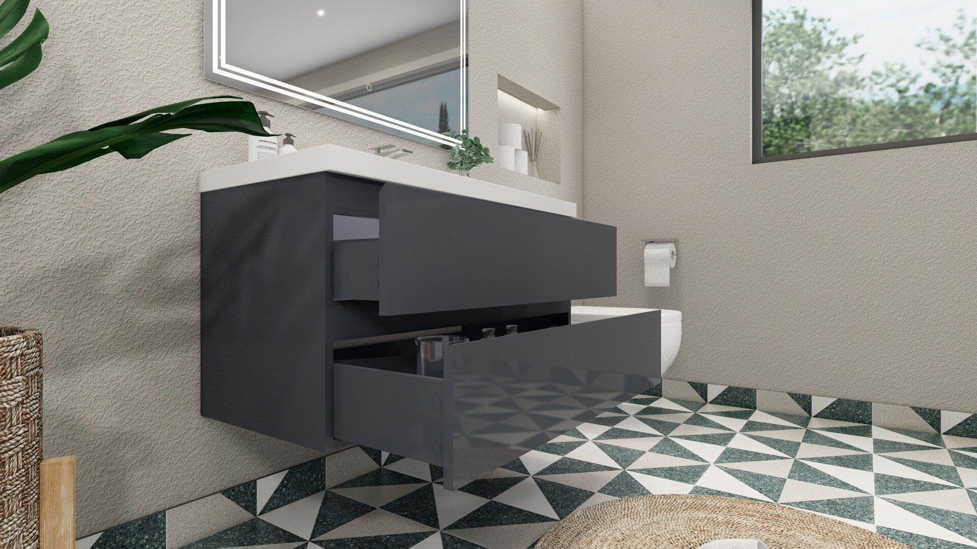 Moreno Bath MOB42-GR Bath-Vanity-Combo - View #8