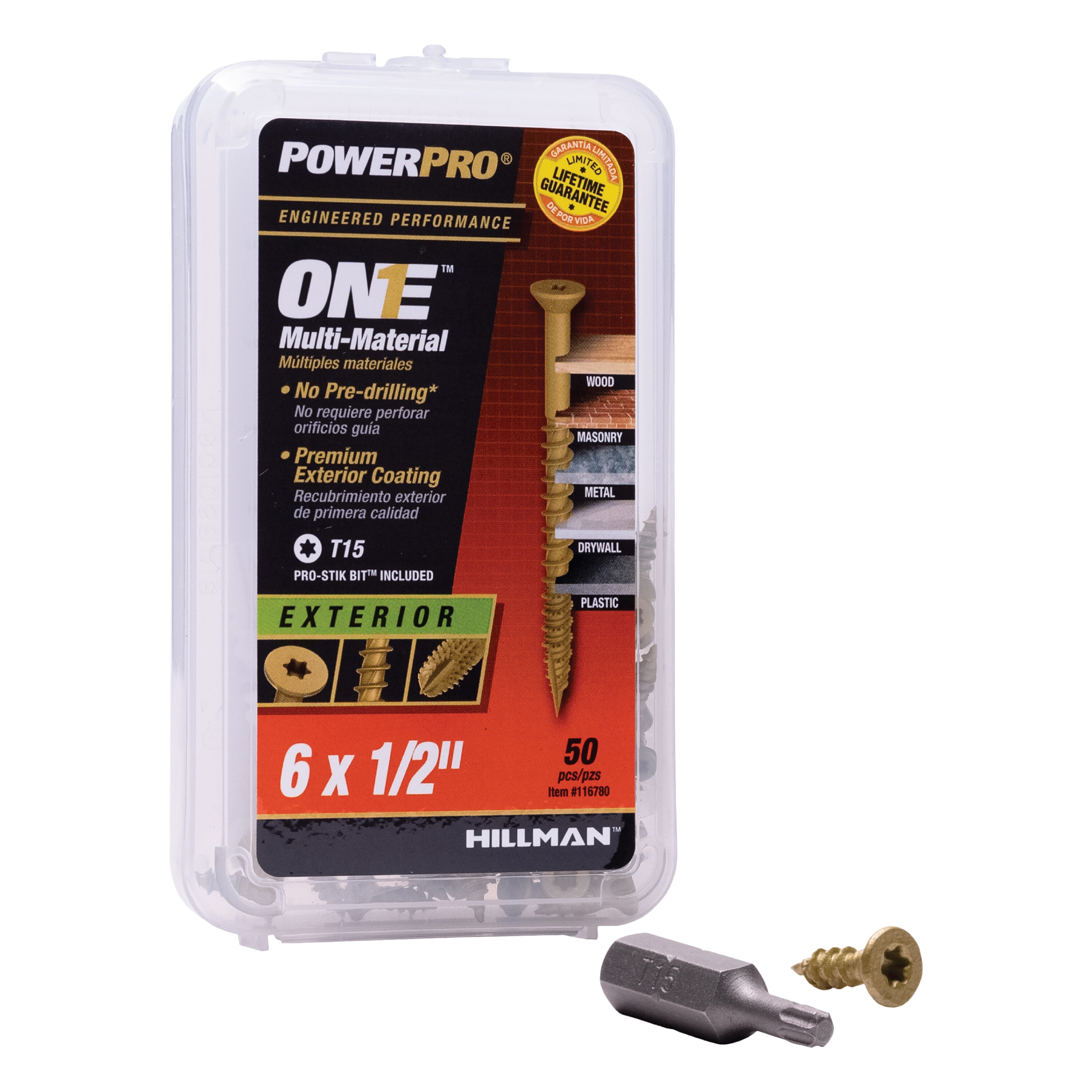 Power Pro #6 x 1/2-in Epoxy One Exterior Wood Screws (50-Per Box) in the  Wood Screws department at