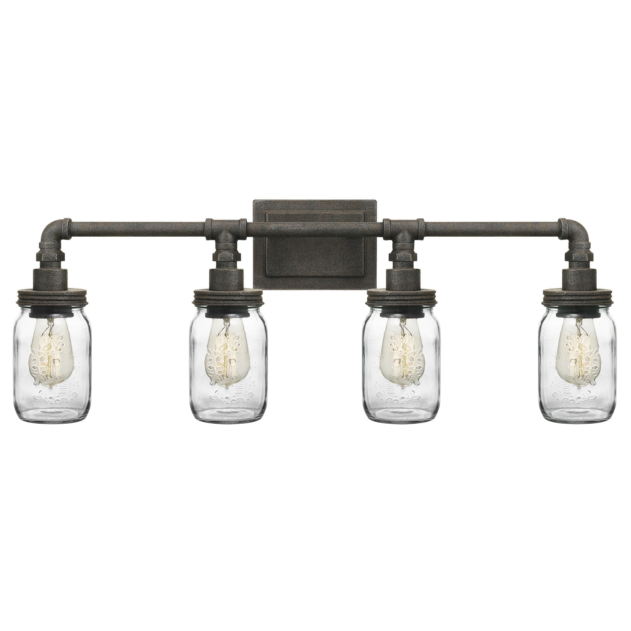 Quoizel SQR8604RK Squire 30.5-in 4 -Light Black Transitional Vanity light
