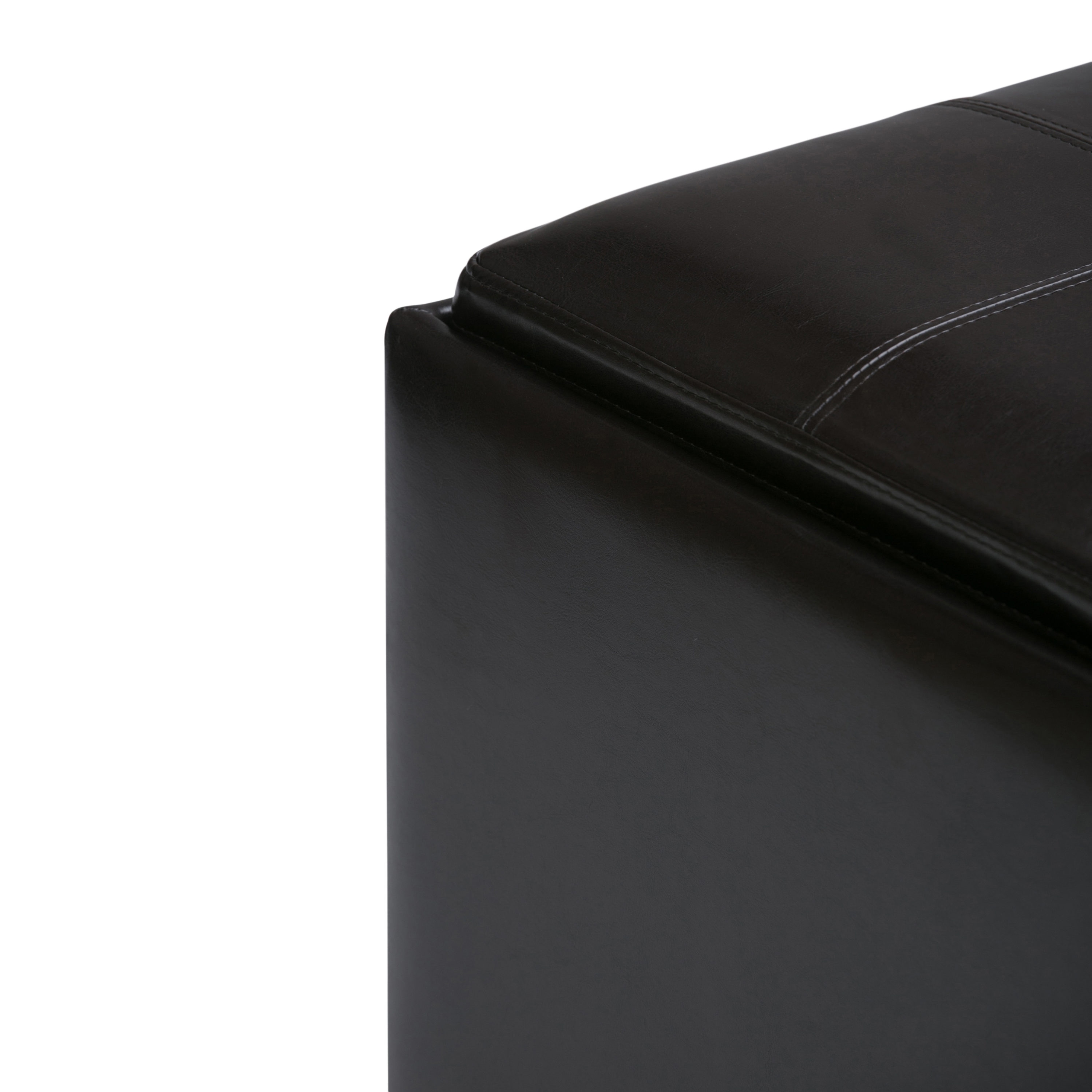Avalon Square Tufted Cocktail Ottoman with Integrated Storage