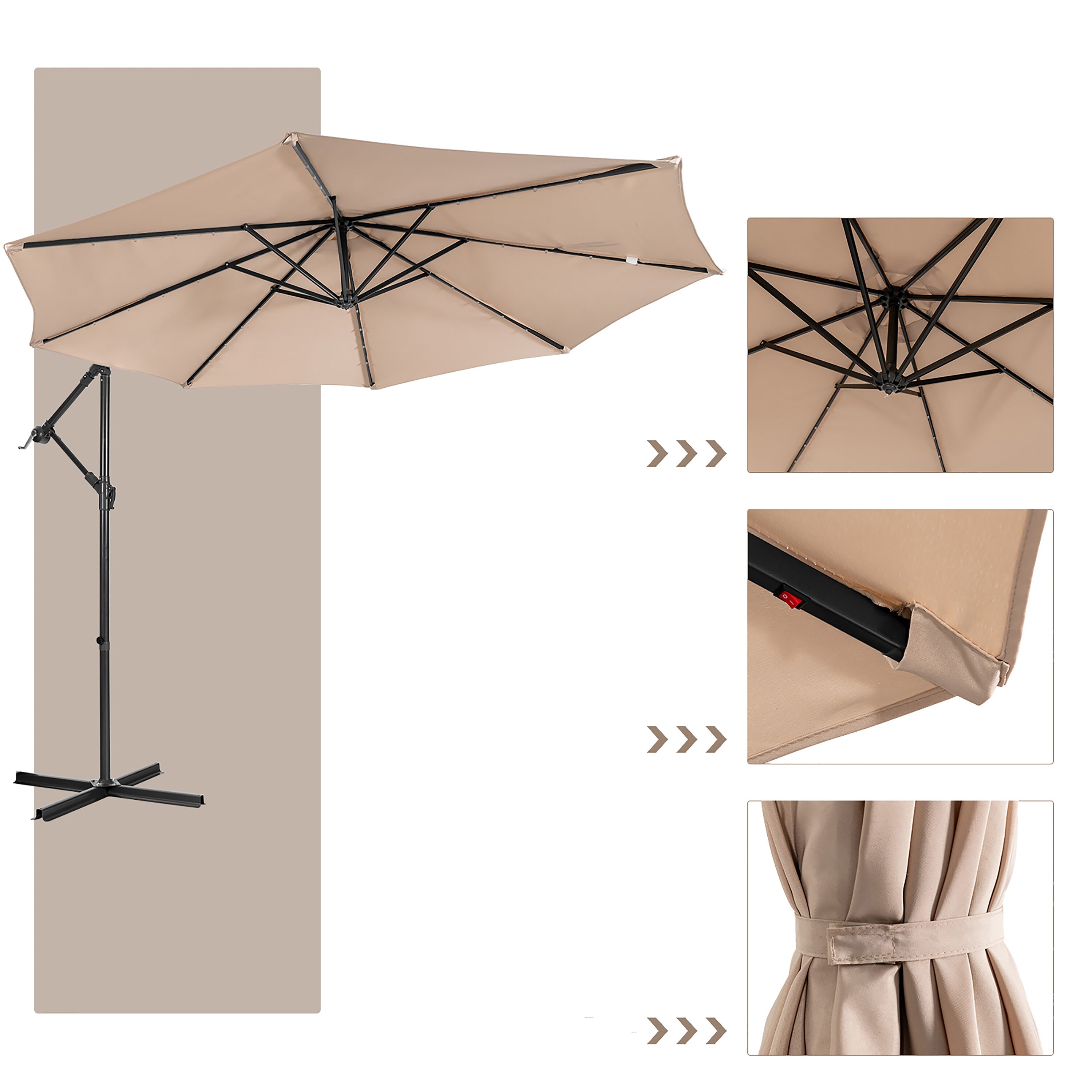 Costway NP10194BE Umbrellas-2 - View #2