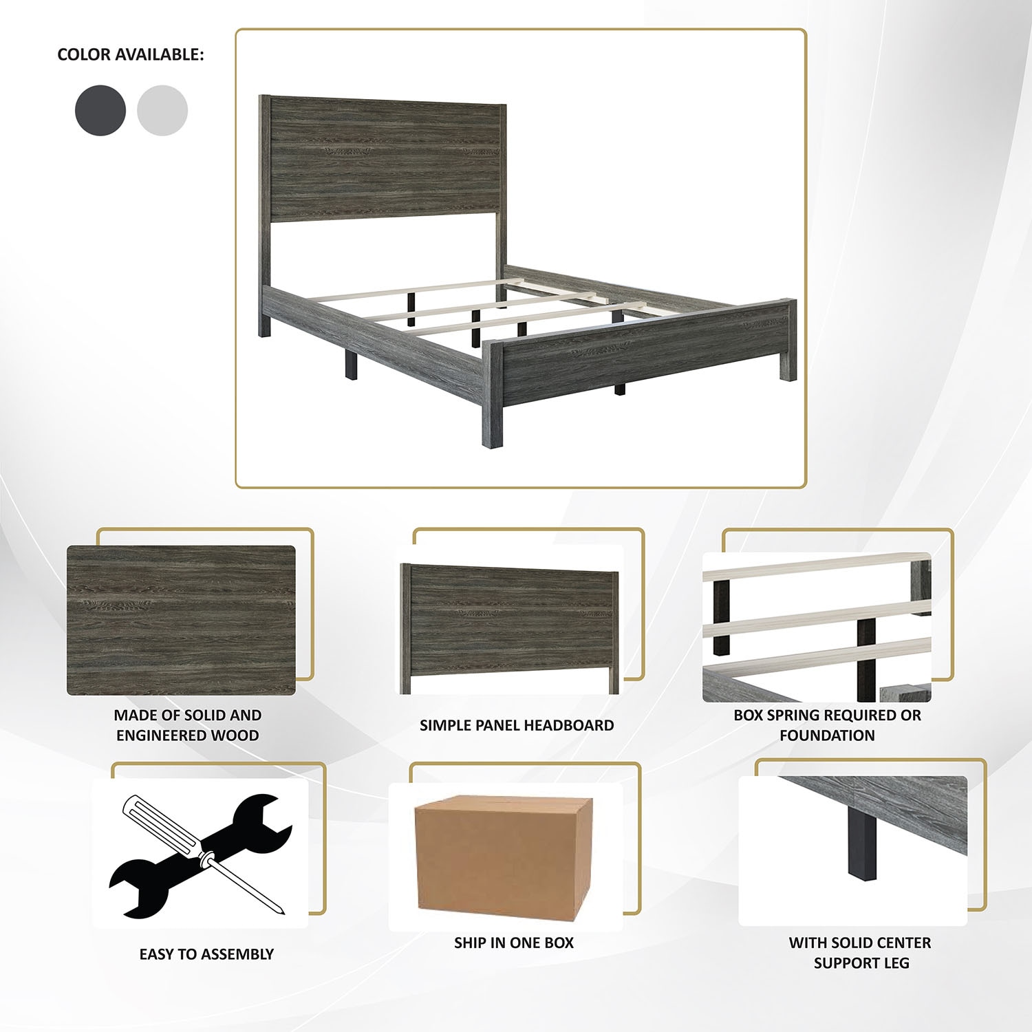 CasePiece C90217QPB-LGY-WD beds - View #9