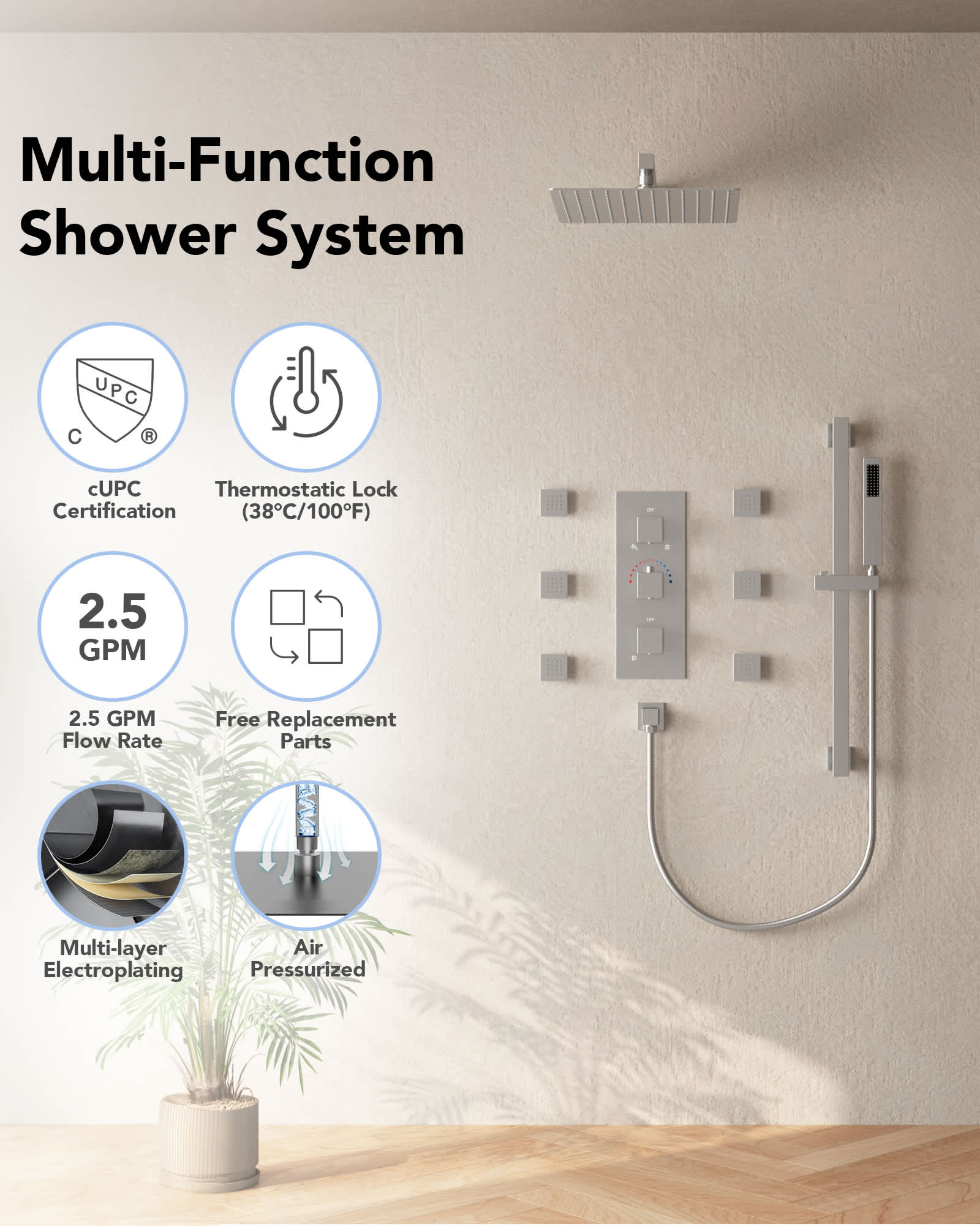 EVERSTEIN SFS-1016-NK12 Tub-Shower-Faucets - View #2