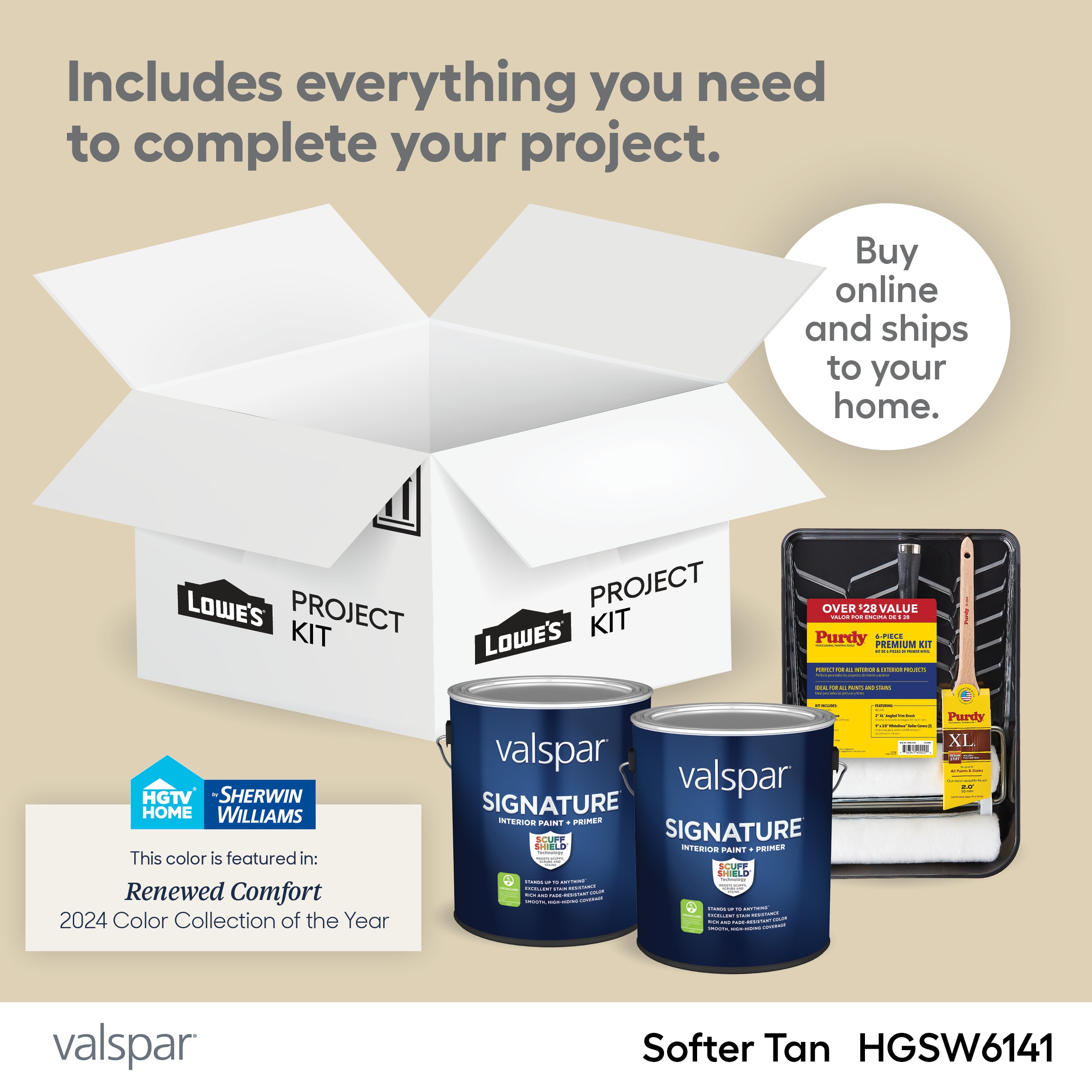 Valspar  Softer Tan Paint Project Kit