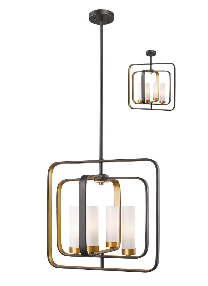 Aideen Brushed Nickel & Glass 16.5" Contemporary Pendant Light