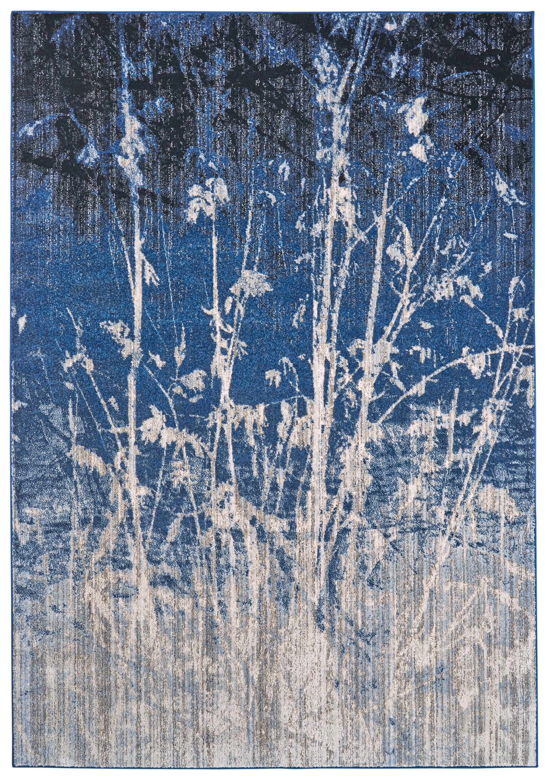 Room Envy 653R3470ATL000E76 5 x 8 (ft) Loomed Polypropylene Blue/Black/Gray Rectangular Indoor Abstract Area rug