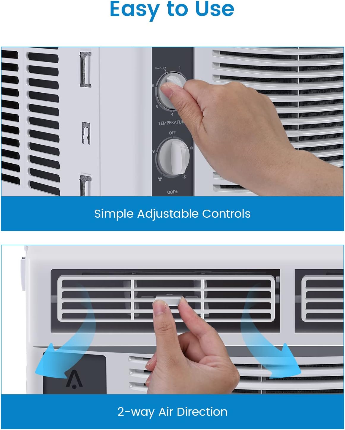 Garvee 5000 BTU Window Air Conditioner Cools 150 Sq Ft 7 Temperature Settings 2 Way Airflow Mechanical Control Easy Install Kit for Bedroom Dorm Sansujyuku sansujyuku.com