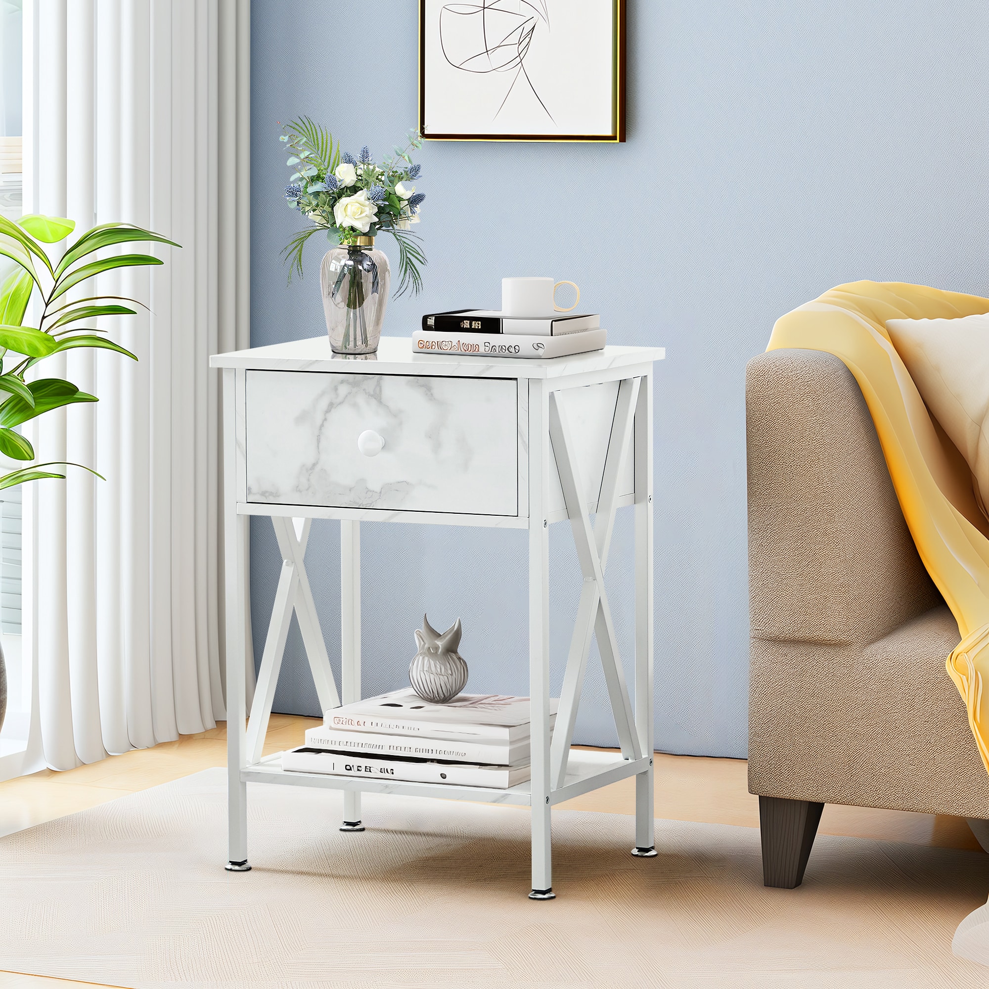 Vecelo LOE-DC-NS01-WHT-A2 nightstands - View #6