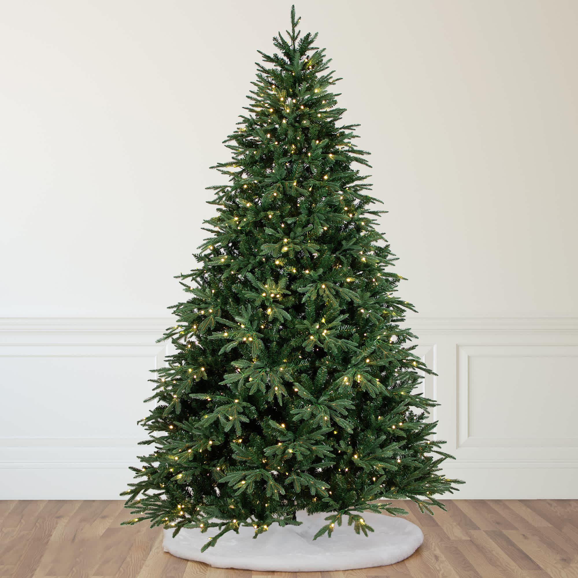 Northlight Real Touch Pre-Lit Ashburn Pine Artificial Christmas Tree - 12 feet Warm White LED