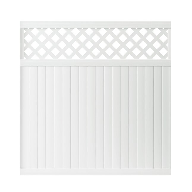 White Vinyl Lattice Top Fence Panel