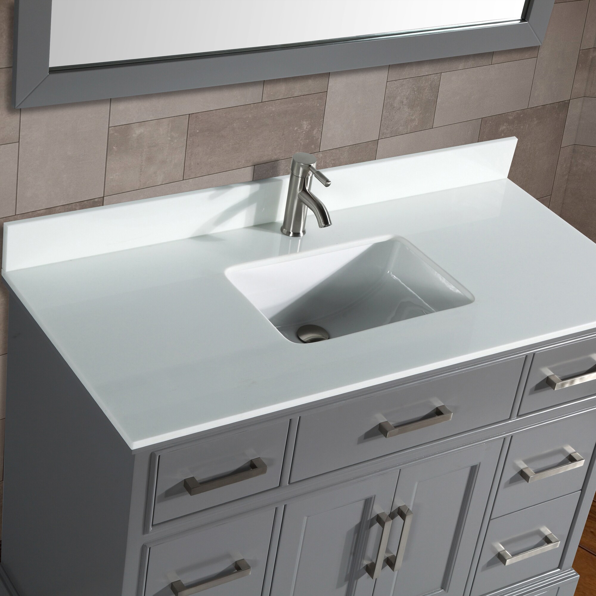 Vanity Art Genoa 60 In Silver Grey Undermount Single Sink Bathroom Vanity With White Engineered 9885