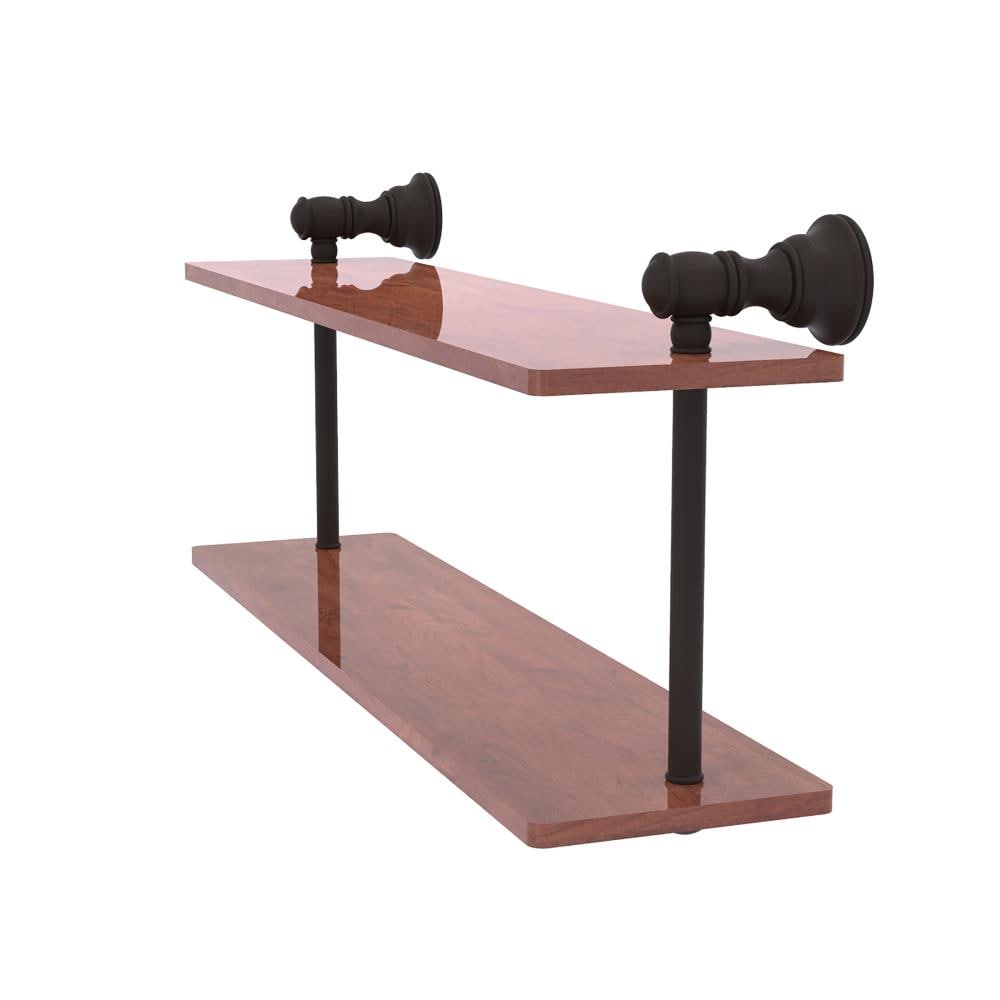 Allied Brass CL-2-16-IRW-ORB Carolina Oil Rubbed Bronze 2 -Tier Wall mount Bathroom Shelf ( 16-in x 9.2-in x 5-in )