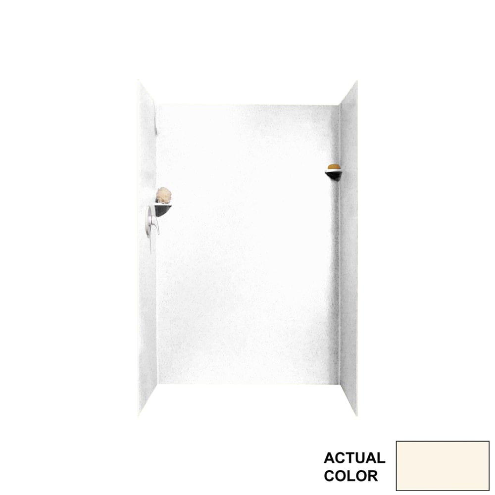 Swanstone SK324872.138 48-in W x 32-in D x 72-in H Pearl 3-Piece Glue Up Alcove Shower Panel Kit