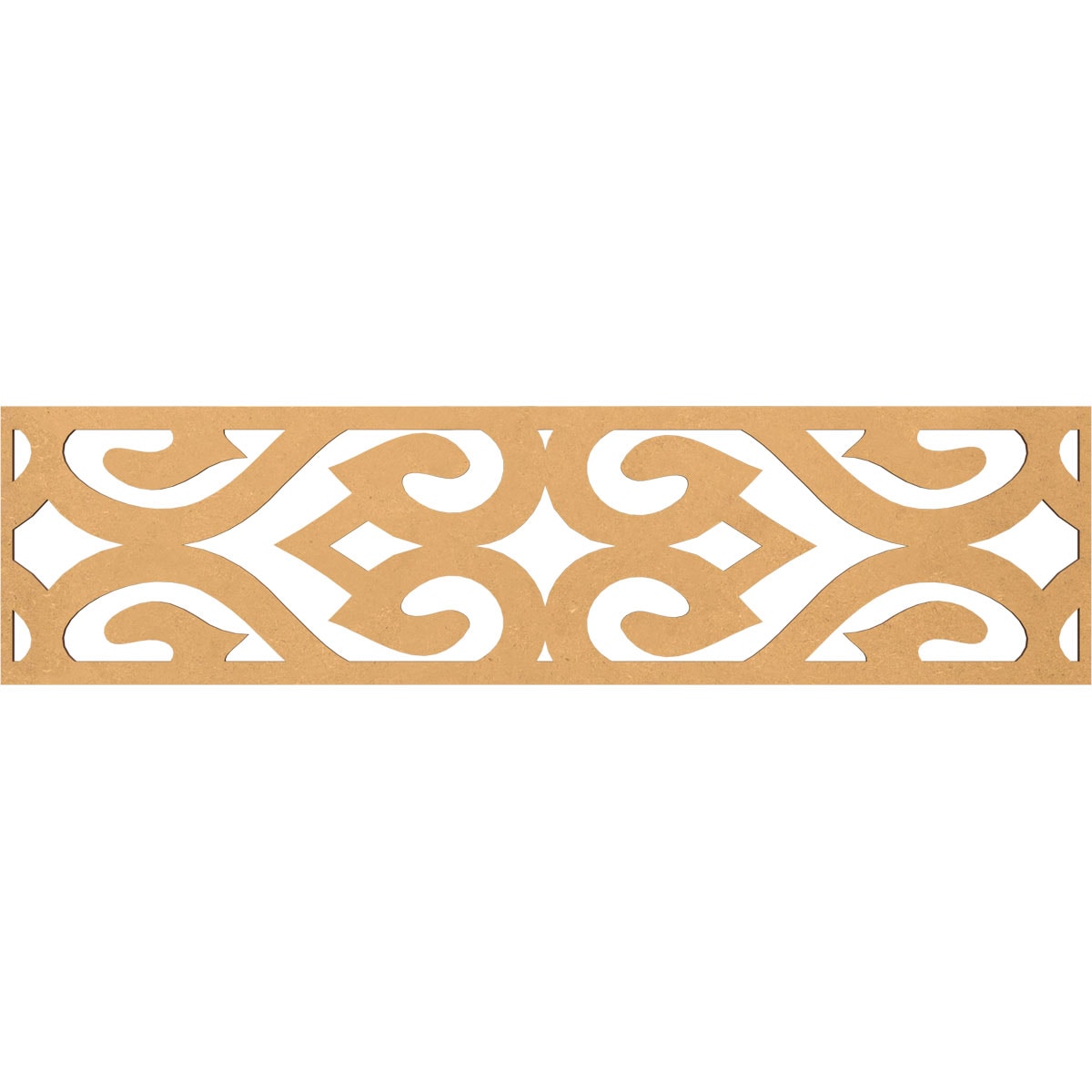 Ekena Millwork MLDA12X47KEEMF Keene Fretwork Flat Trim 13-in x 3.92-ft Brown Unfinished 2157826 Pierced Wall Panel Moulding