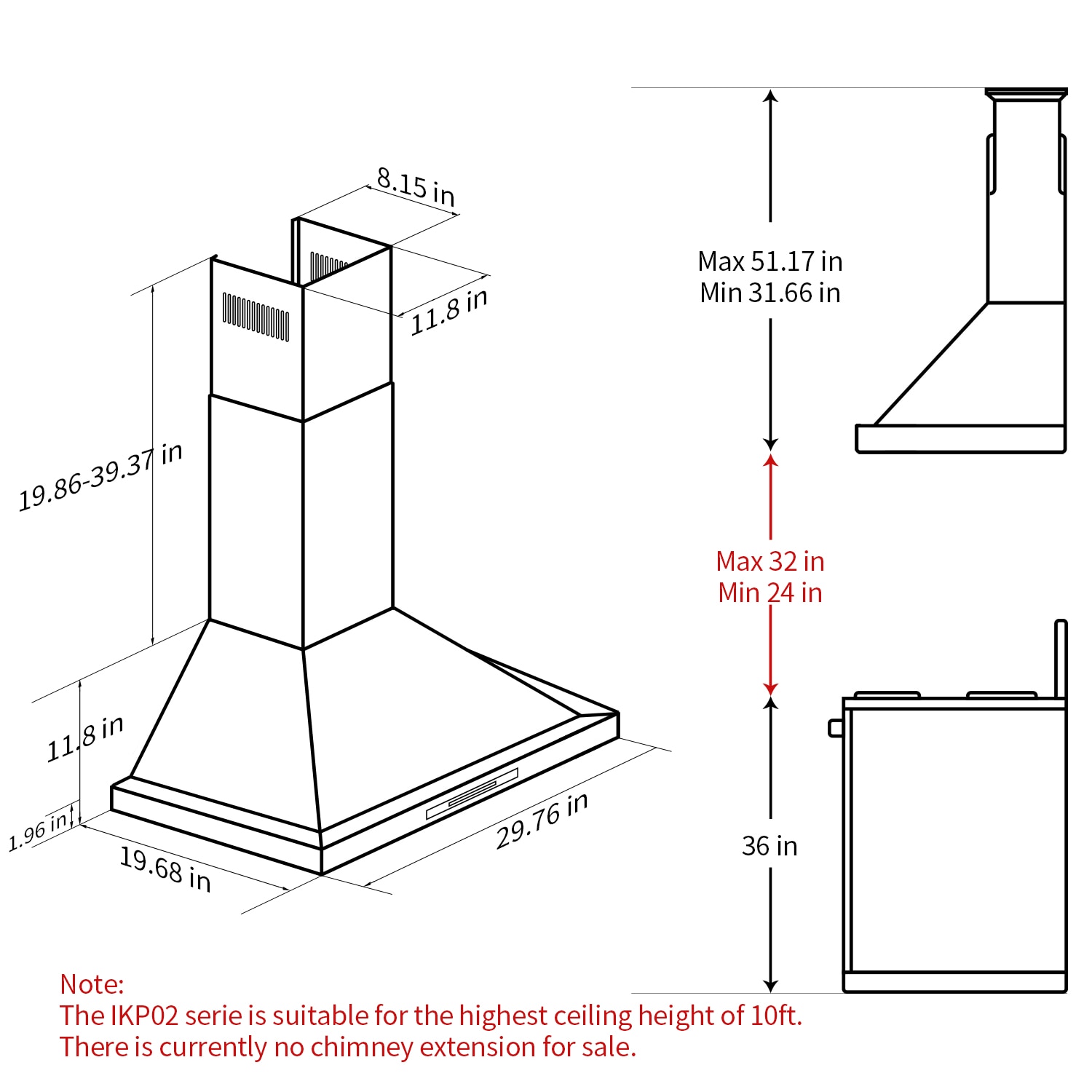 VIKIO VIKP0230BSS Wall-Mounted-Range-Hoods - View #11