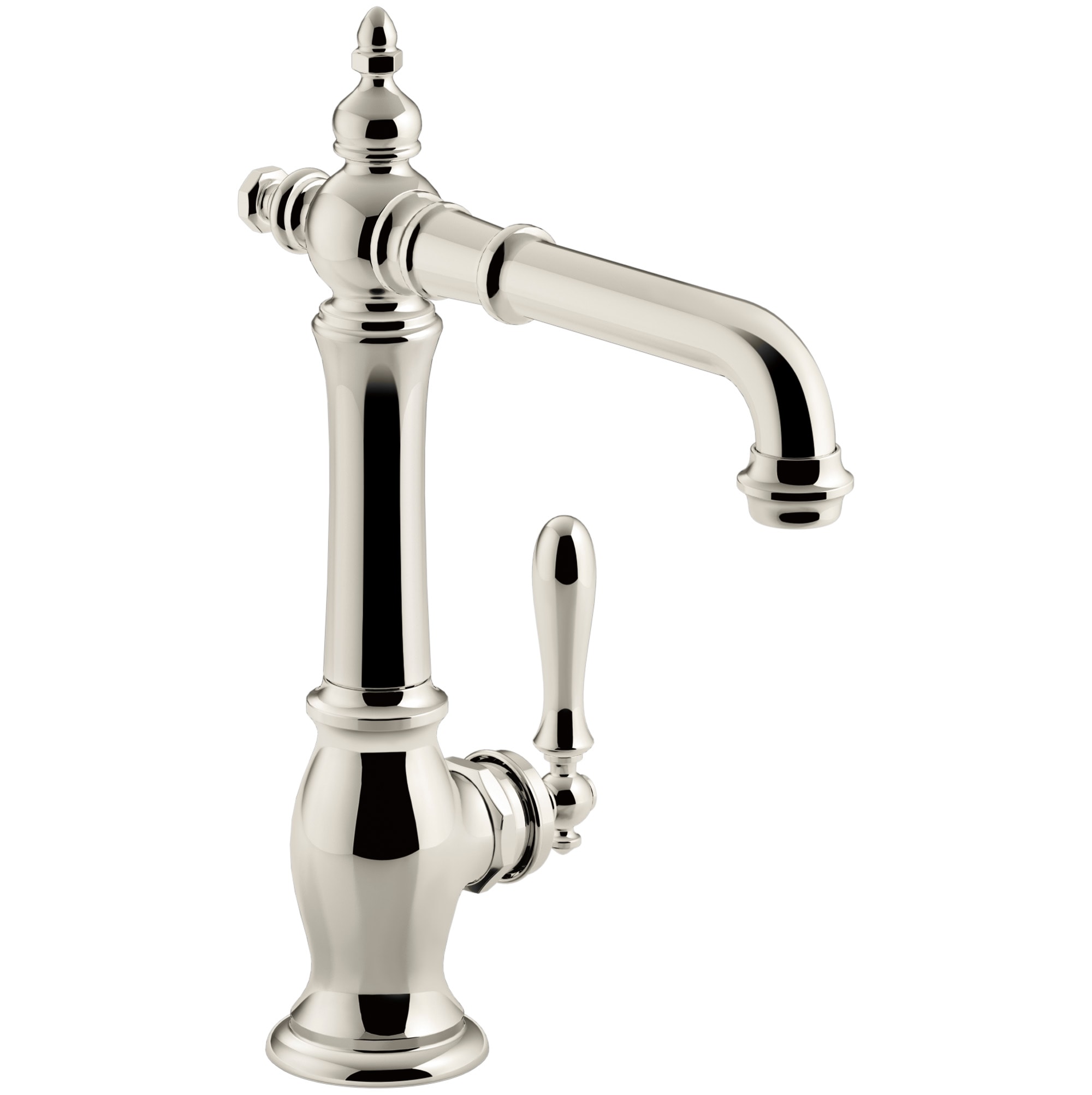 KOHLER 99267-SN Artifacts Vibrant Polished Nickel Single Handle Deck-mount Kitchen Faucet