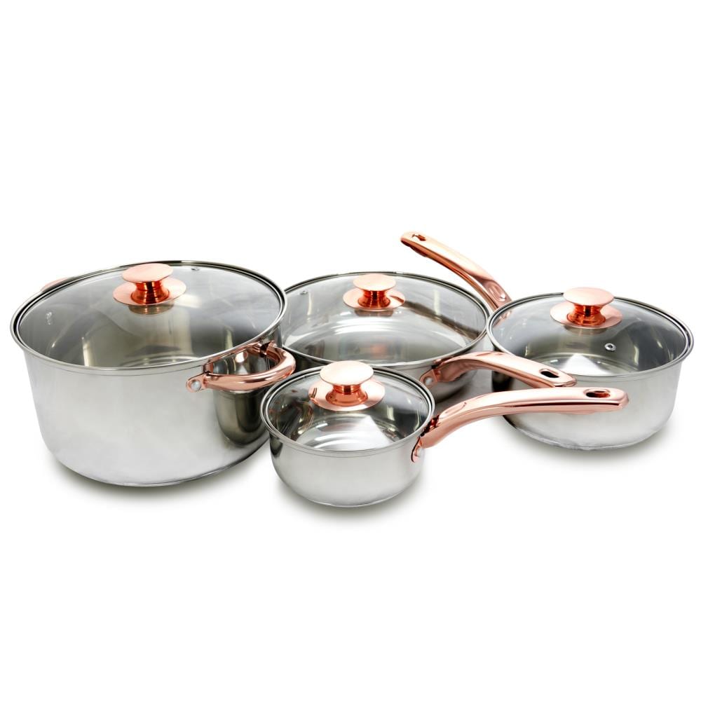 Gibson Home Ansonville 8 Piece Stainless Steel Cookware Set