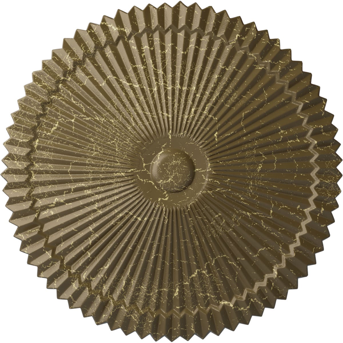 Ekena Millwork CM24SHMMC Shakuras 24-in W x 24-in L Painted Mississippi Mud Crackle Polyurethane Whole Ceiling Medallion