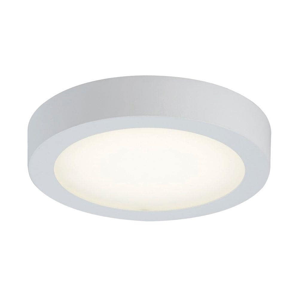 PLC Lighting 7420WH 1-Light 6.75-in White LED Flush Mount Light ENERGY STAR