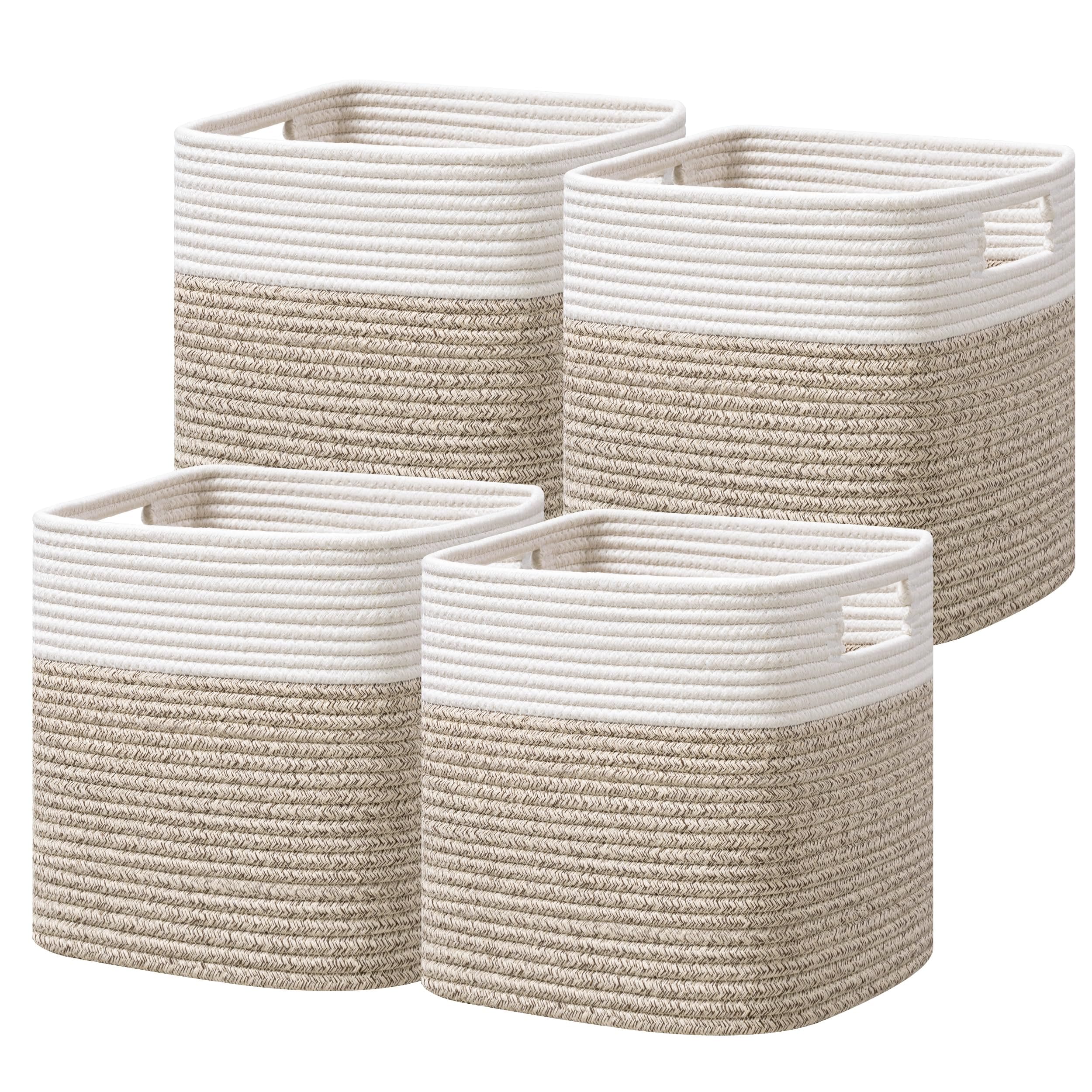 CYQBD Rope Woven Storage Basket with Handles