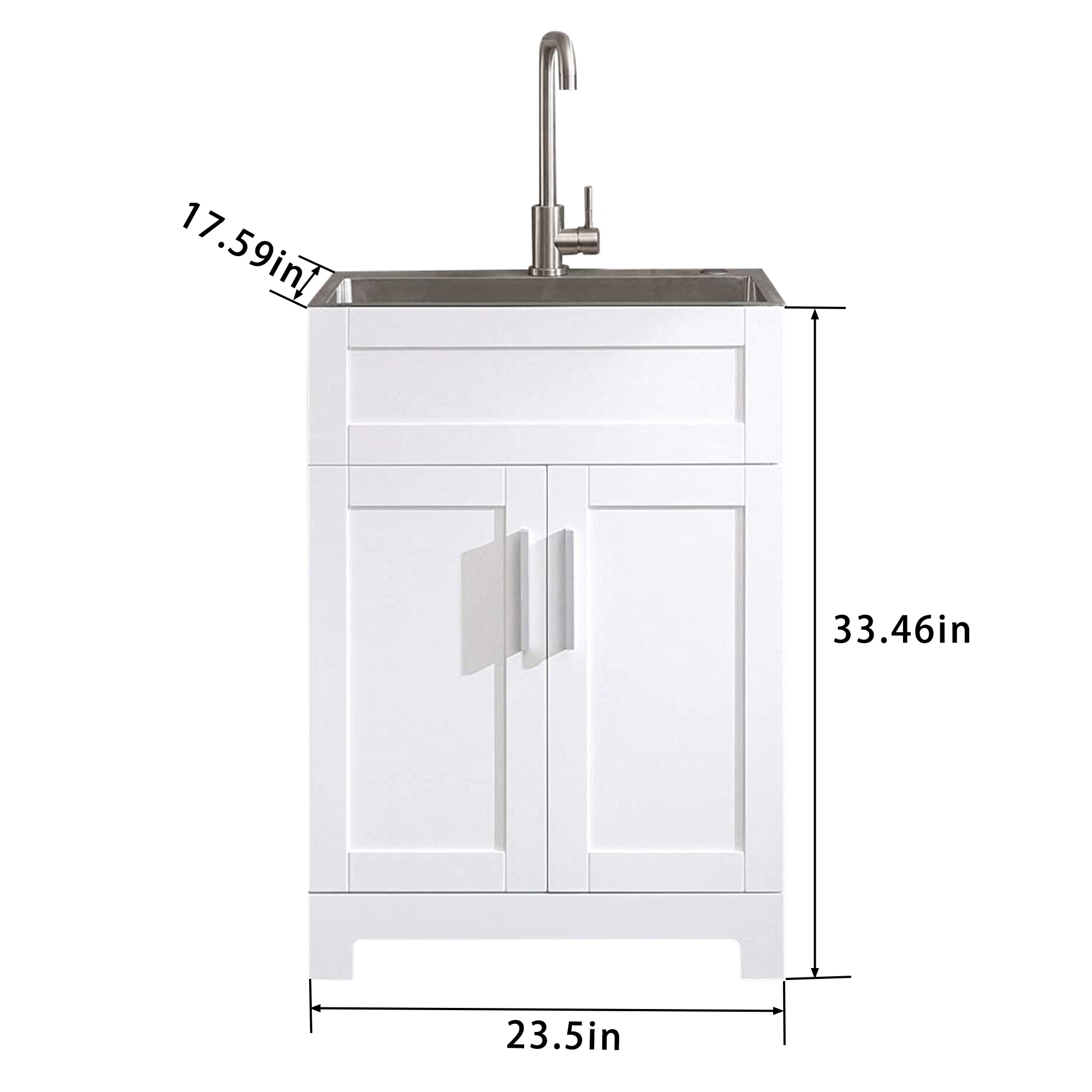 WELLFOR GY-BV24WH Laundry-Tubs-Utility-Sinks - View #14