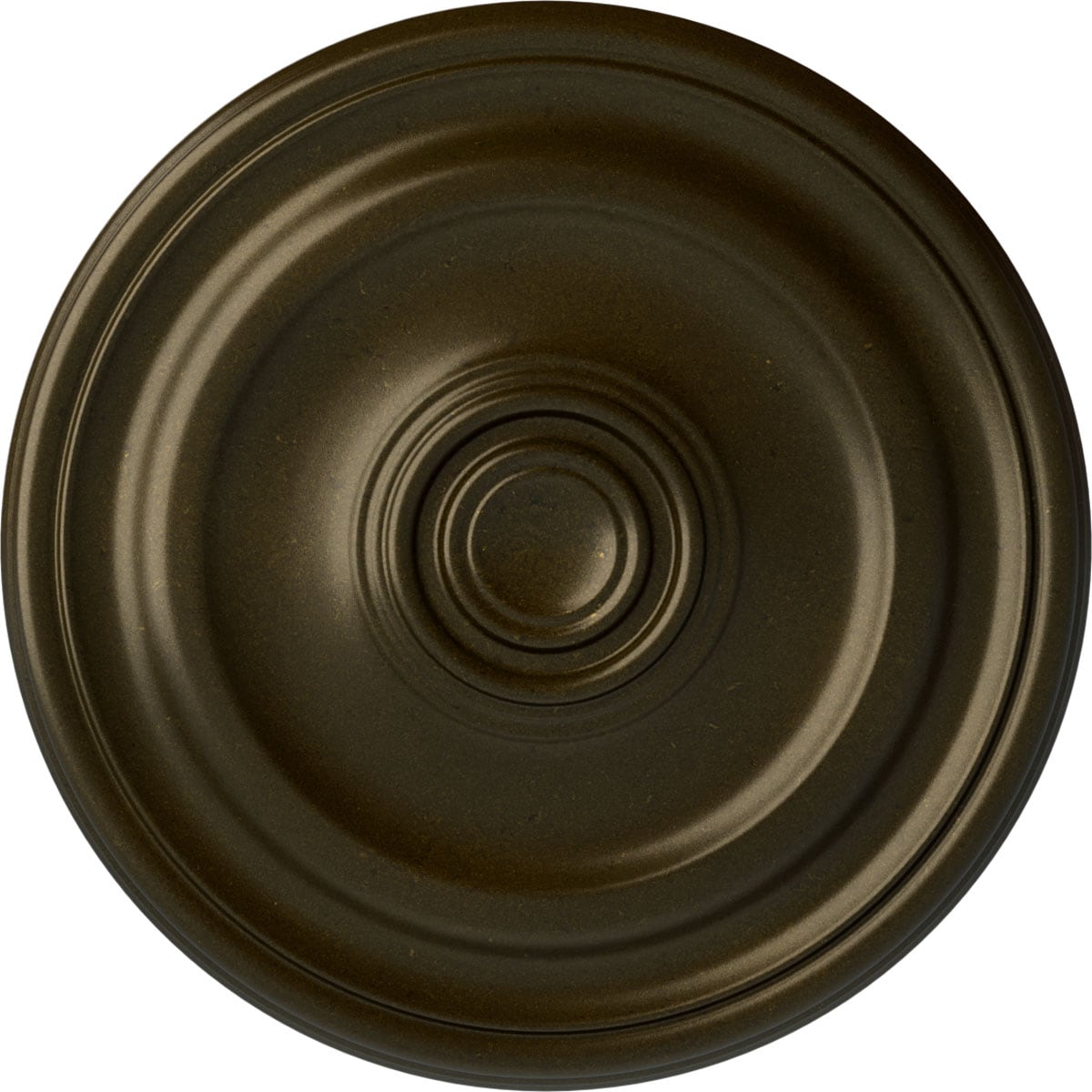 Ekena Millwork CM15DEGGS Devon 15.75-in W x 15.75-in L Painted Green Gold Polyurethane Whole Ceiling Medallion