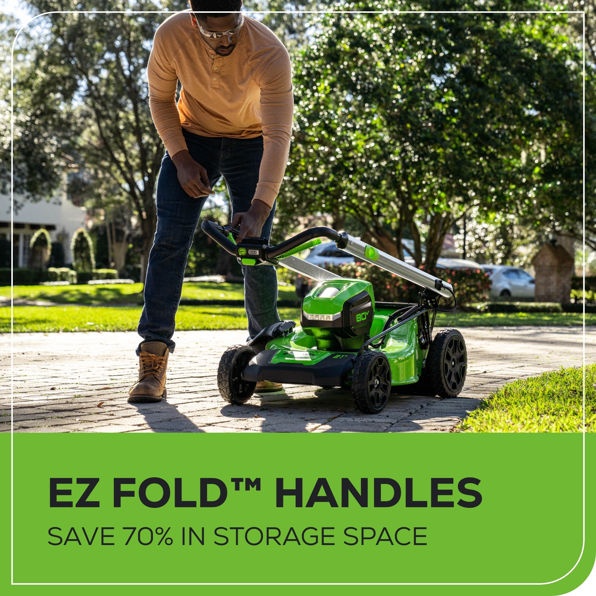 Greenworks MO80L415 Cordless-Elec-Push-Mowers - View #9