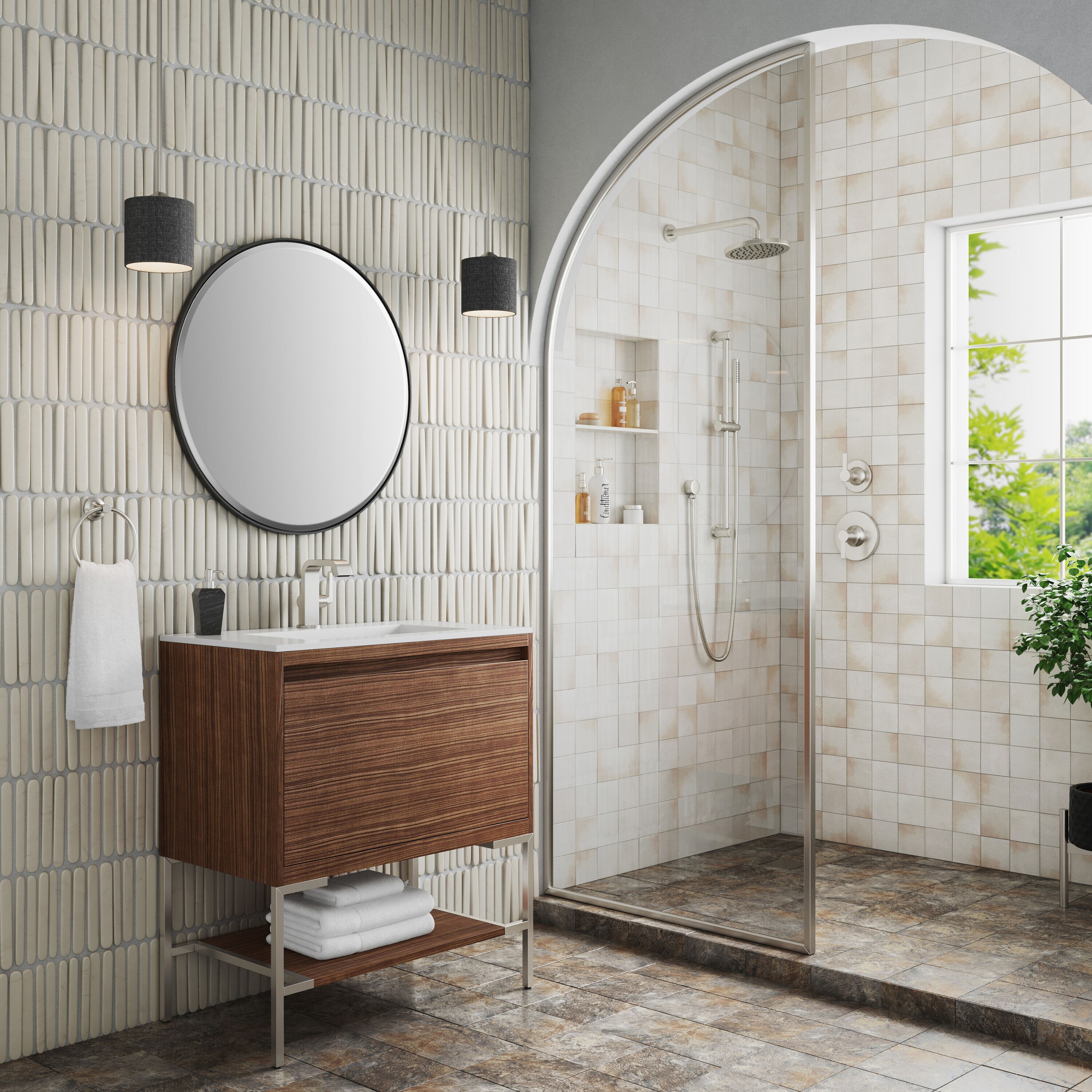 James Martin Vanities 805-V31.5-W-BN-GW Bath-Vanity-Combo - View #3