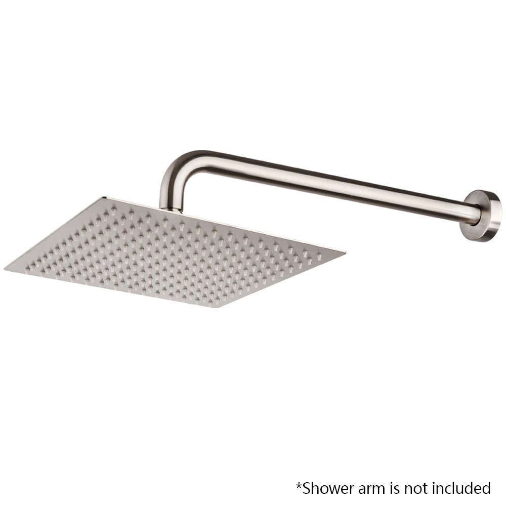 16" LED Rain Stainless Steel Shower Head Top Sprayer Shower Arm Brushed Nickel 