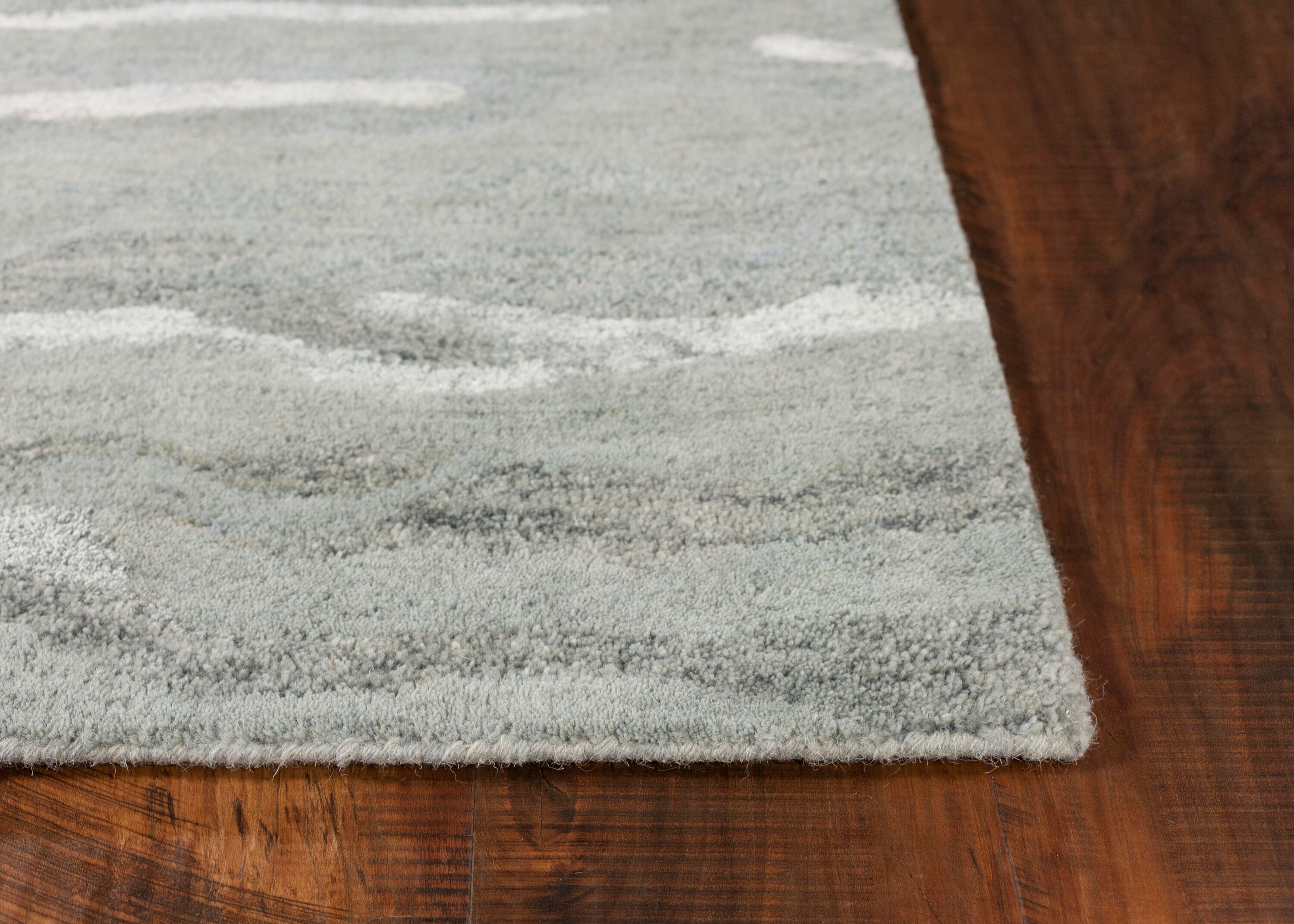 KAS Rugs Serenity 3 X 5 (ft) Wool Ocean Blue Indoor Geode Mid-century ...