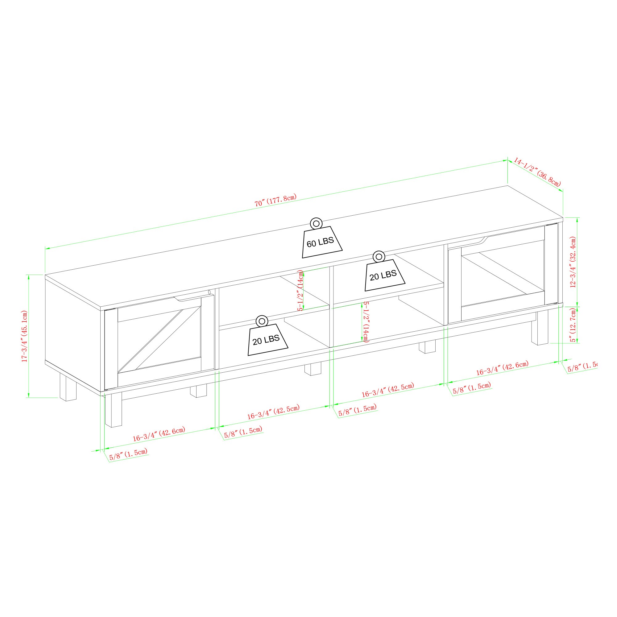 LOVMOR SF-M-B185P169007 Tv-Stands - View #2