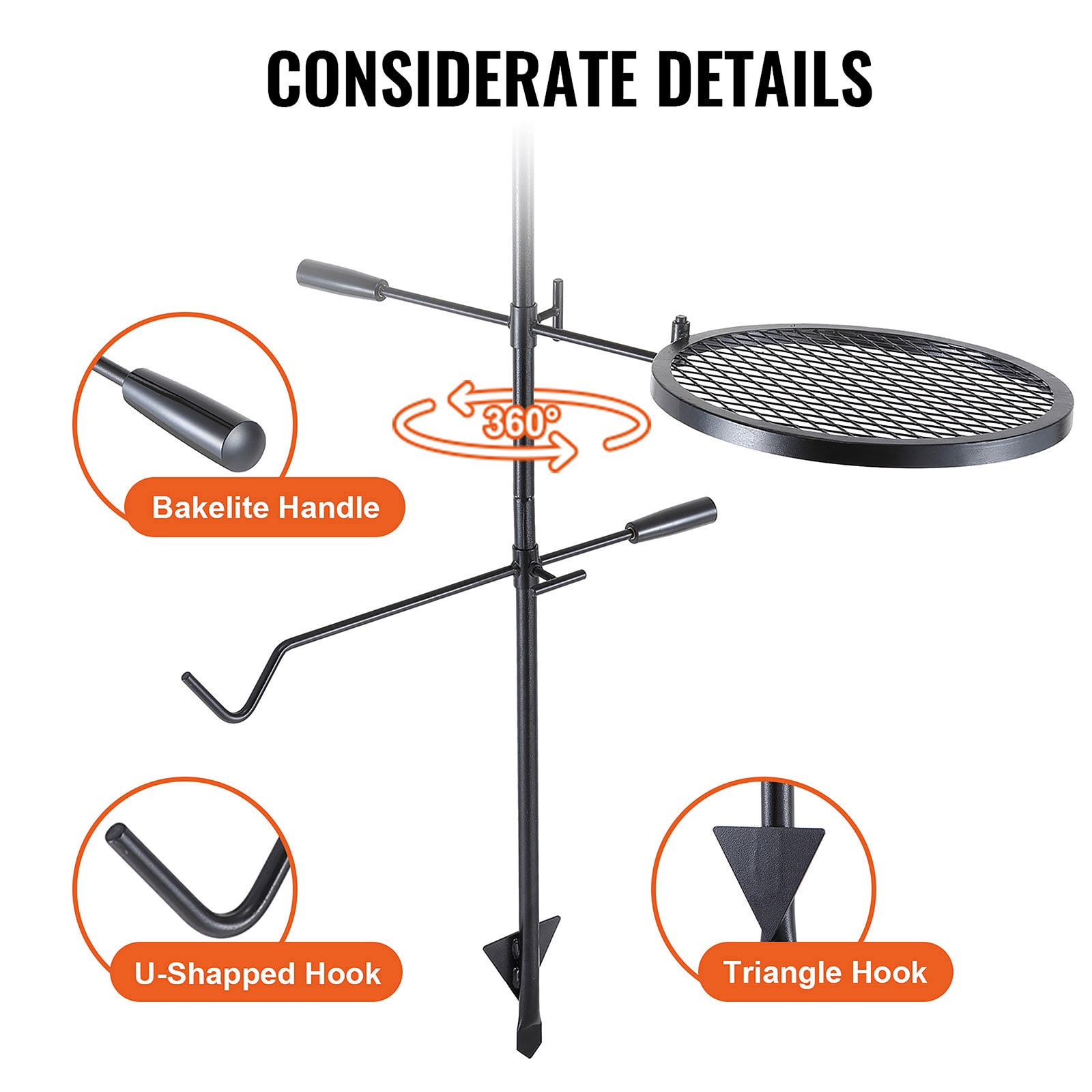 VEVOR LSYYKJDGL1414CJXOV0 Gas-Grill-Cookgrates-Warmracks - View #5