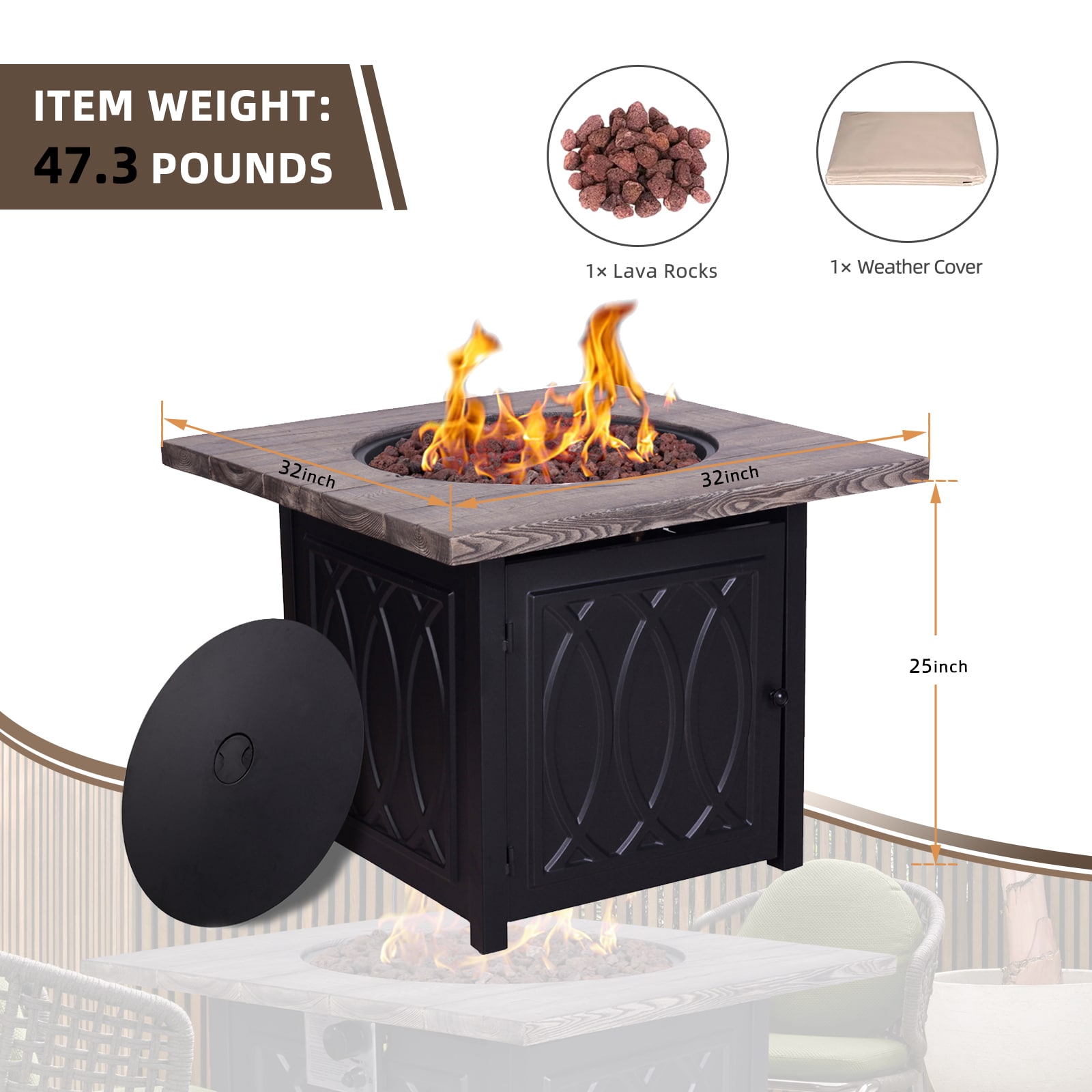 Xspracer ML-GFP085 Outdoor-Gas-Firepits - View #6