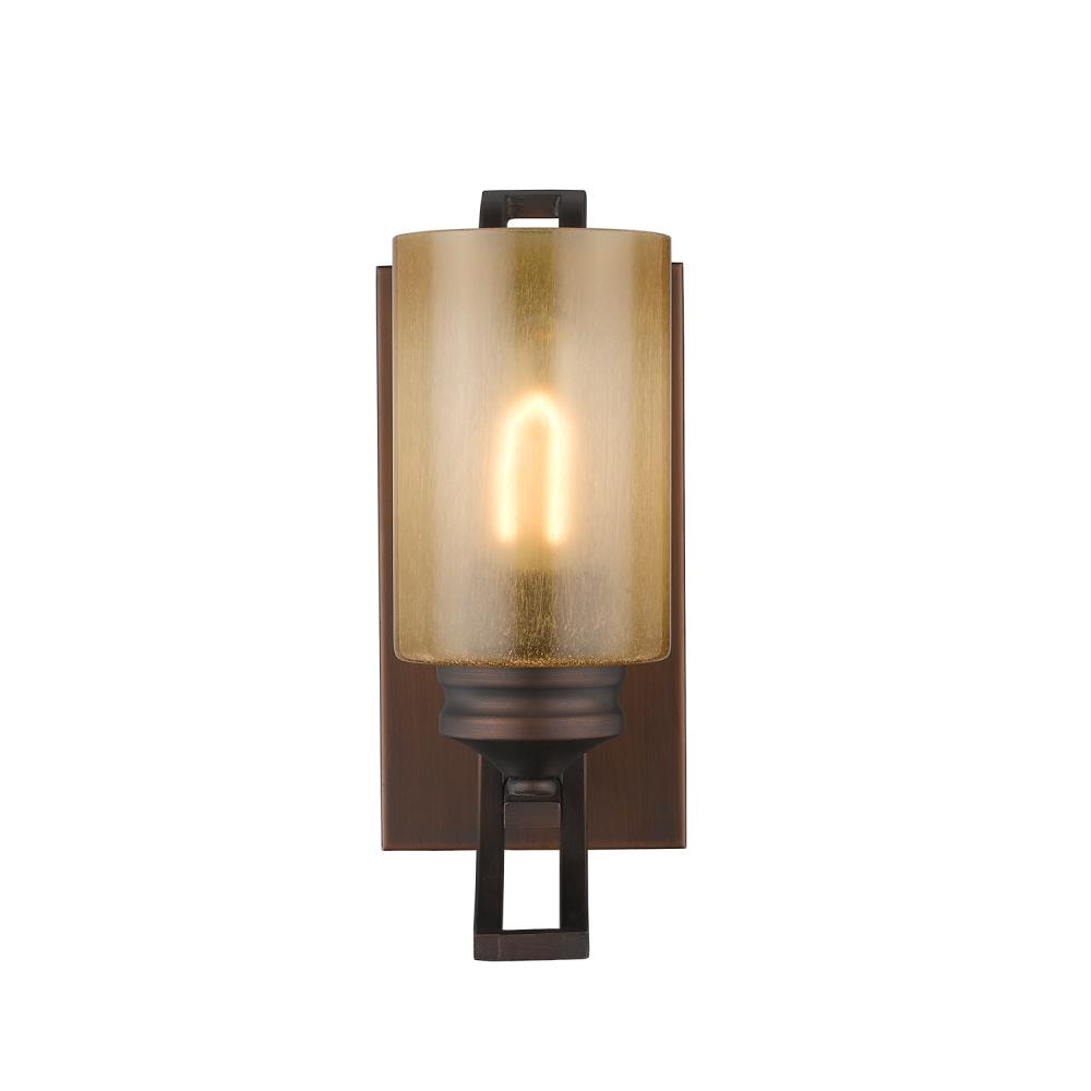 Golden Lighting 1051-BA1 SBZ Hidalgo 4.75-in 1 -Light Brushed Bronze Traditional Vanity light