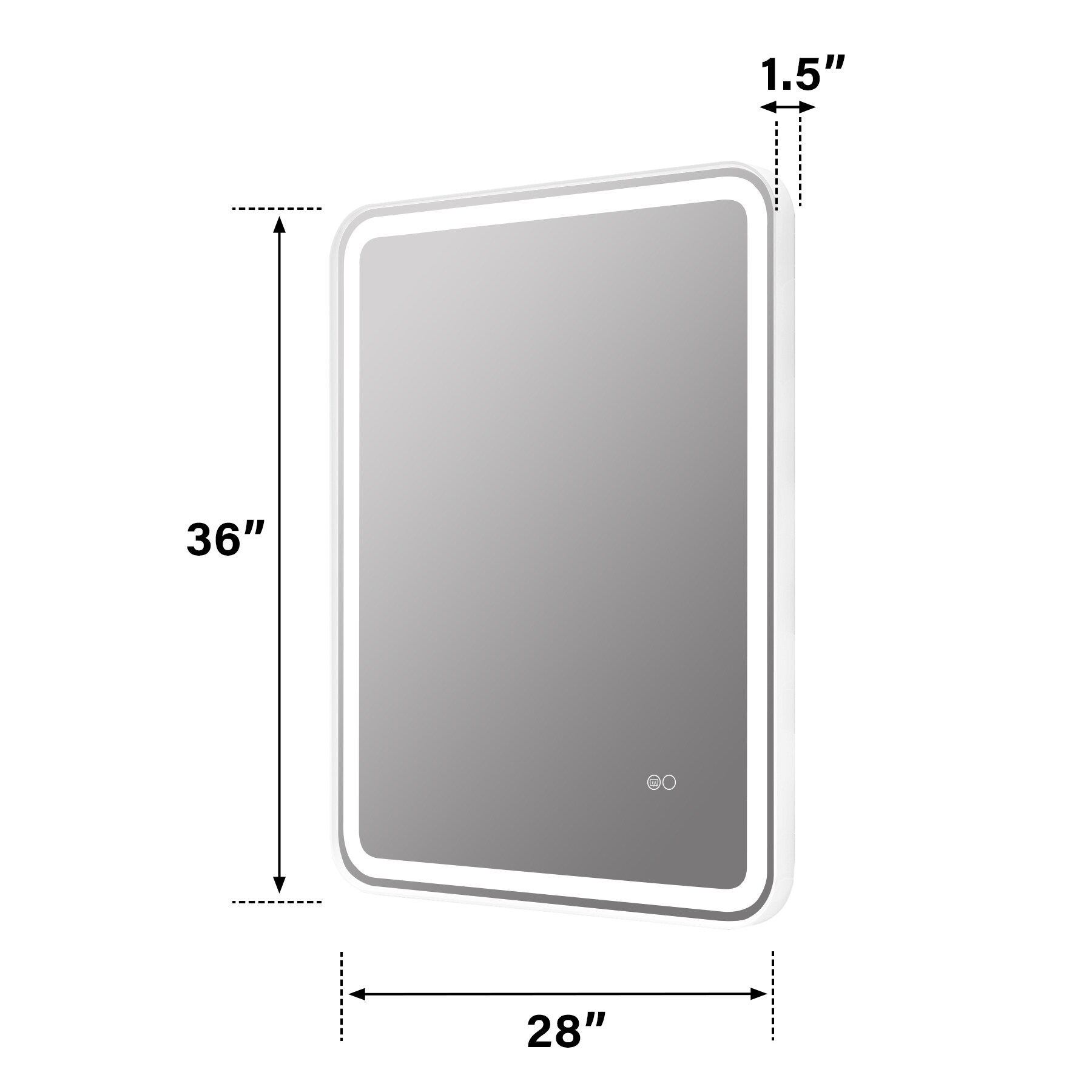 WELLFOR W9FM2836WT Framed-Bath-Mirrors - View #17