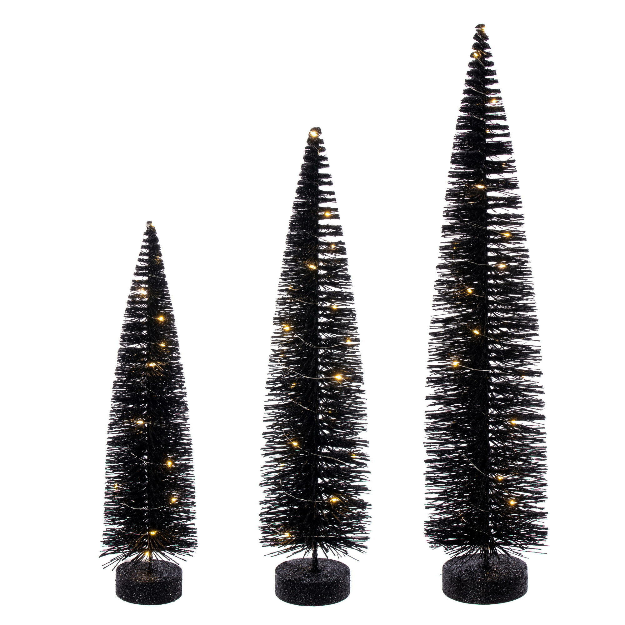 Vickerman 24-in Tabletop Lighted Tree Artificial tree Centerpiece 3 -Pack