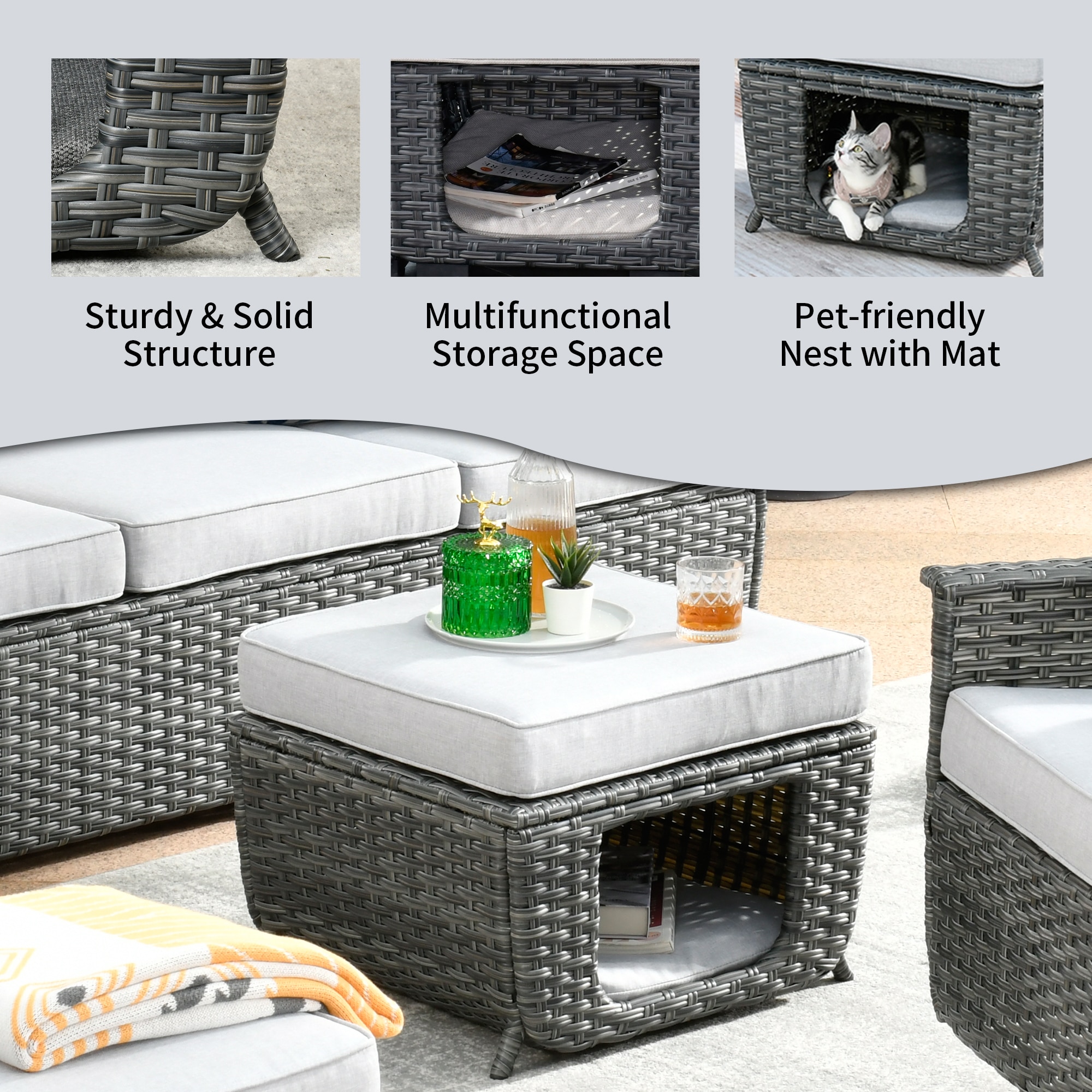 Ovios BP-405Y Patio-Conversation-Sets - View #2