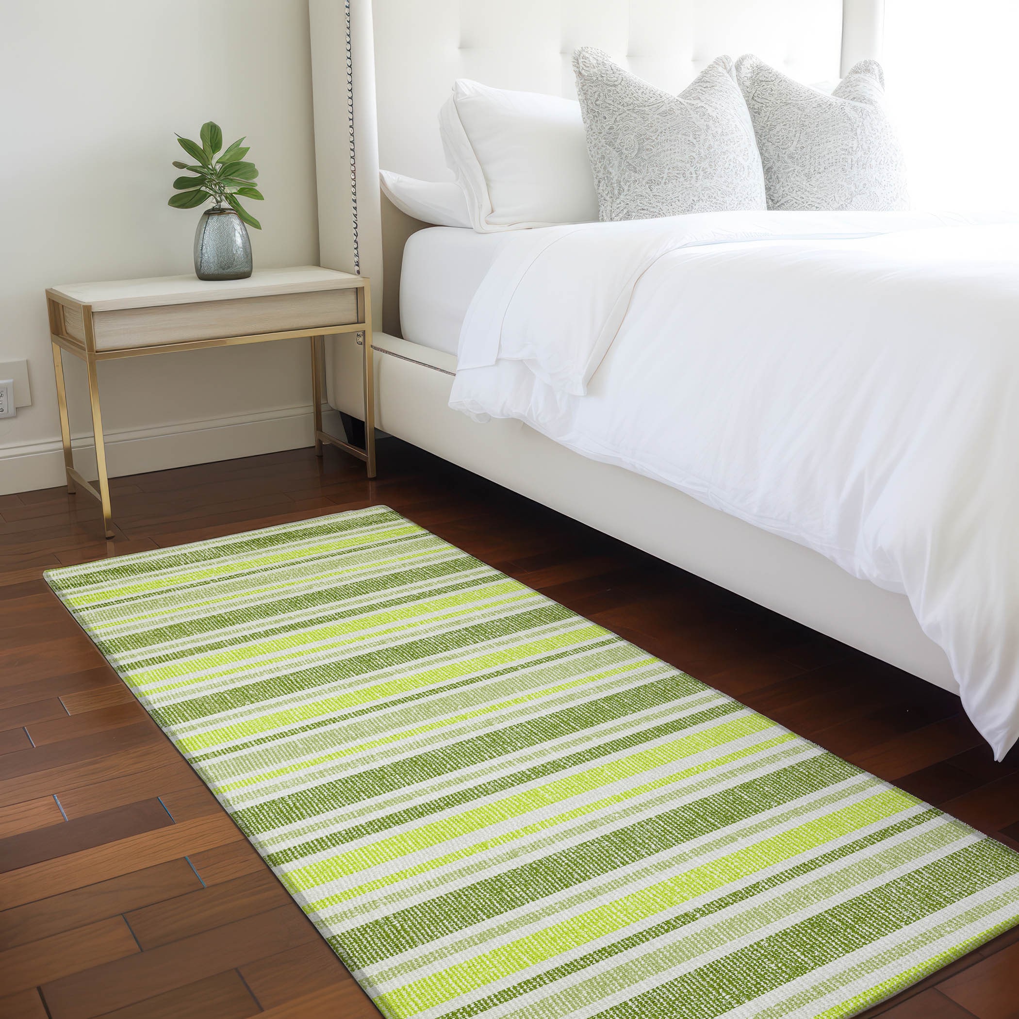 Addison Rugs ACN531FE2X8 Chantille 2 x 7 (ft) Polyester Fern Rectangular Indoor/Outdoor Stripe Machine washable Area rug