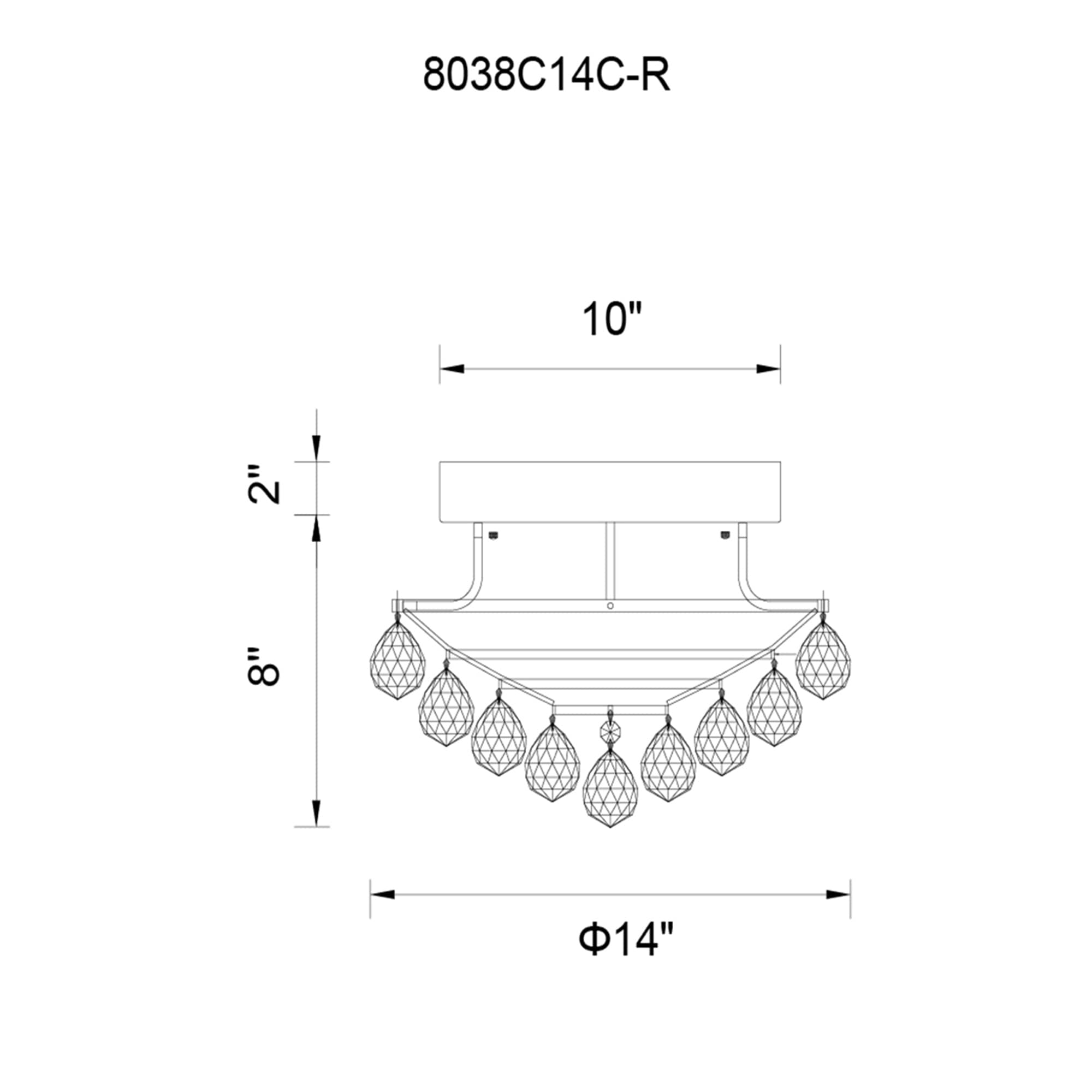 CWI Lighting 8038C14C-R flushmounts - View #3