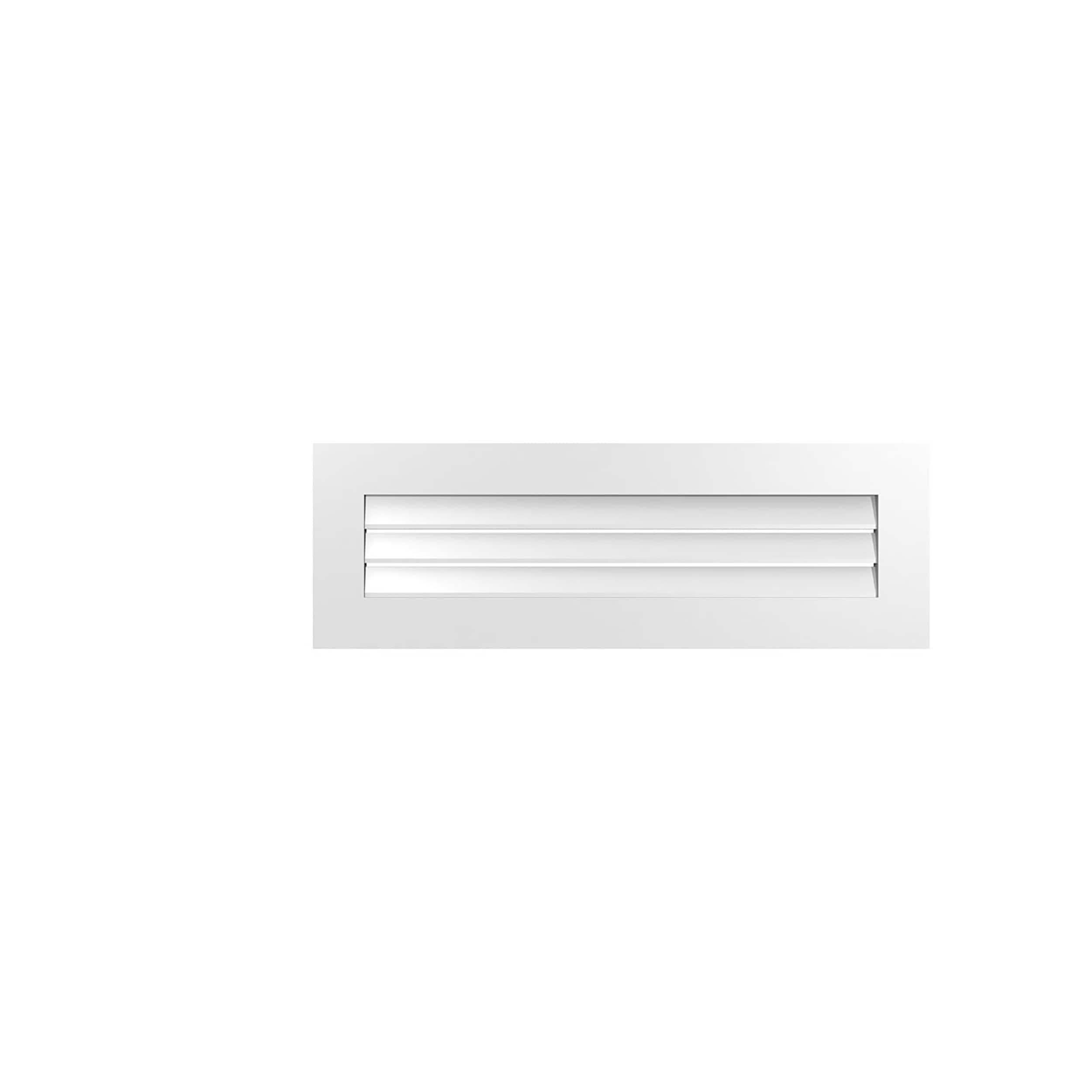 Ekena Millwork GVPVE42X1401SF 42-Inches x 14-Inches Off-white Rectangle PVC Gable Louver Vent