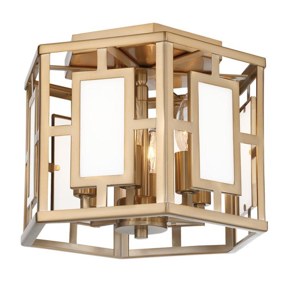 Crystorama HIL-990-VG Hillcrest 6-Light 12-in Matte Gold Semi Flush Mount Light