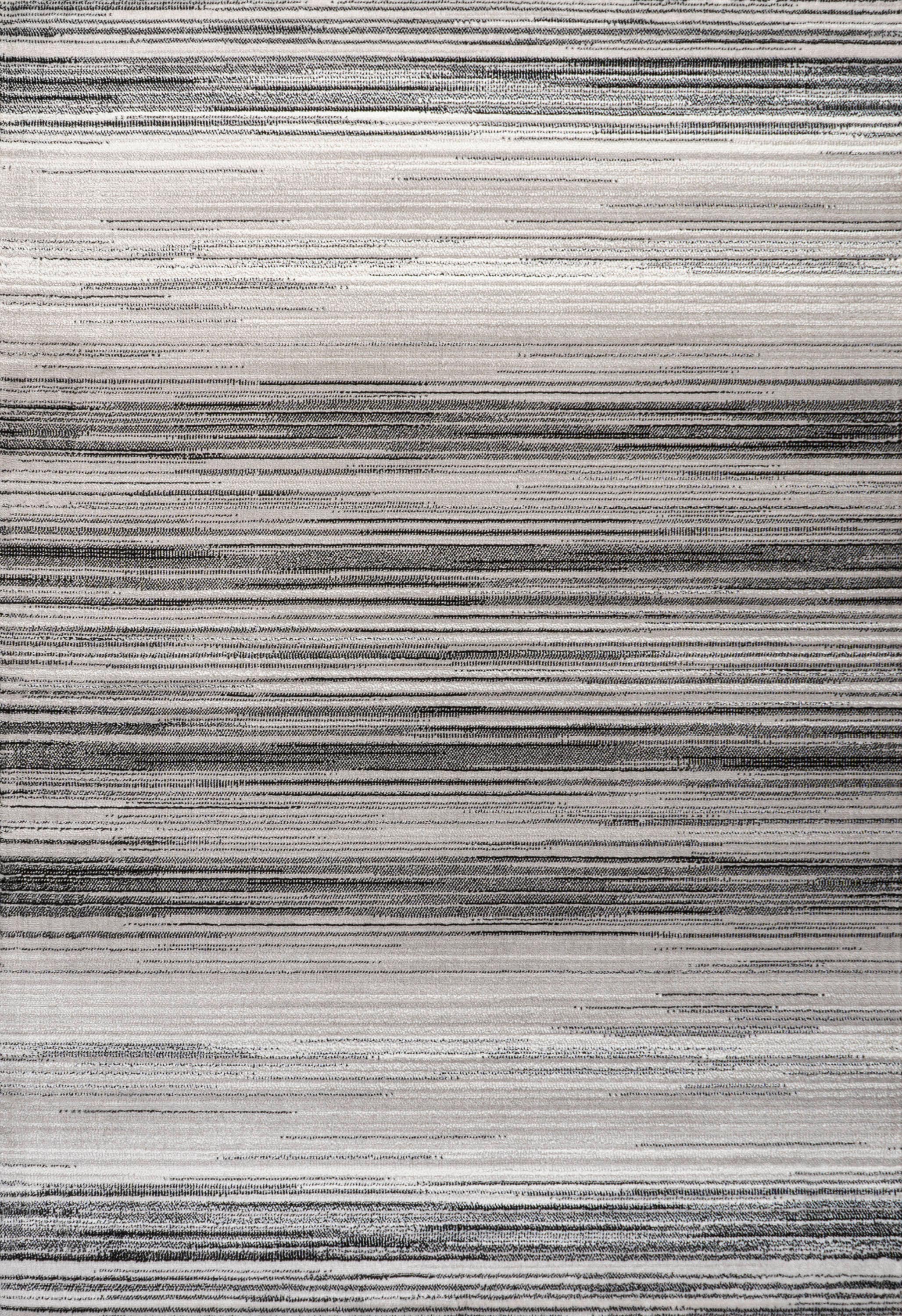 Austin Gradient Striped Gray Synthetic 4' x 6' Area Rug