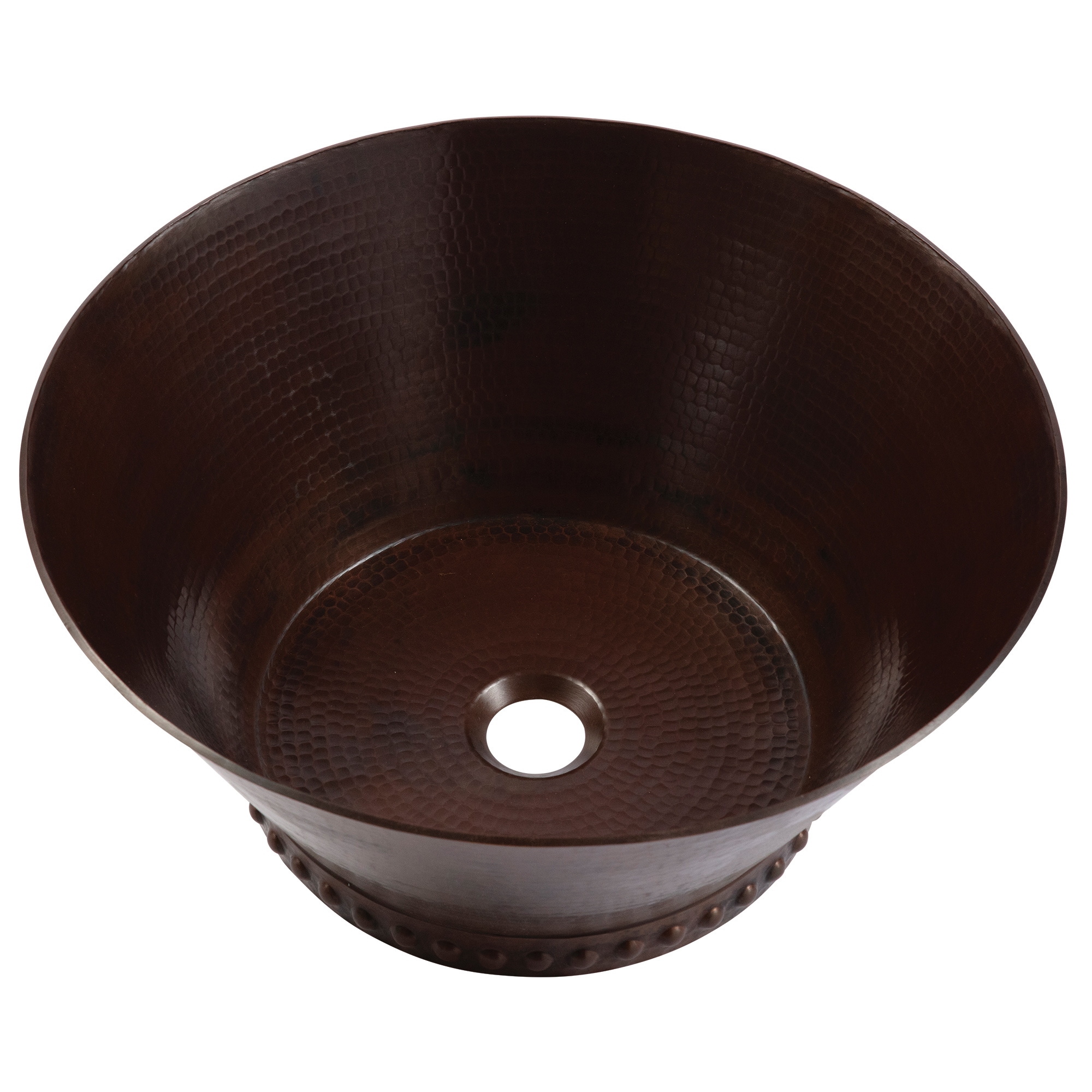 SINKOLOGY SB309-17AG Best Copper Vessel Round Rustic Aged Copper Bathroom Sink ( 16.5-in x 16.5-in )