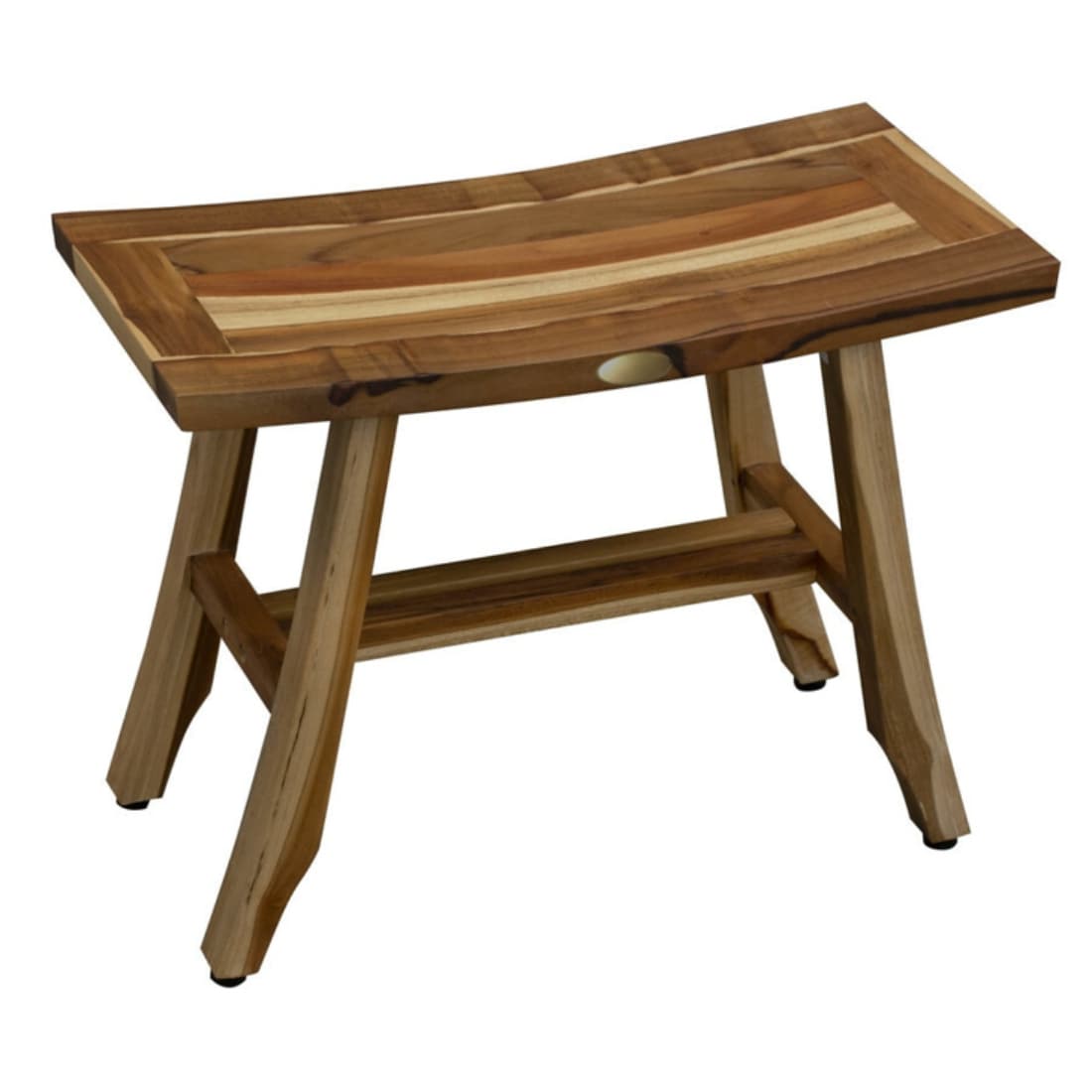 HomeRoots 4000376743 Contemporary Teak Shower Stool or Bench in Natural Finish